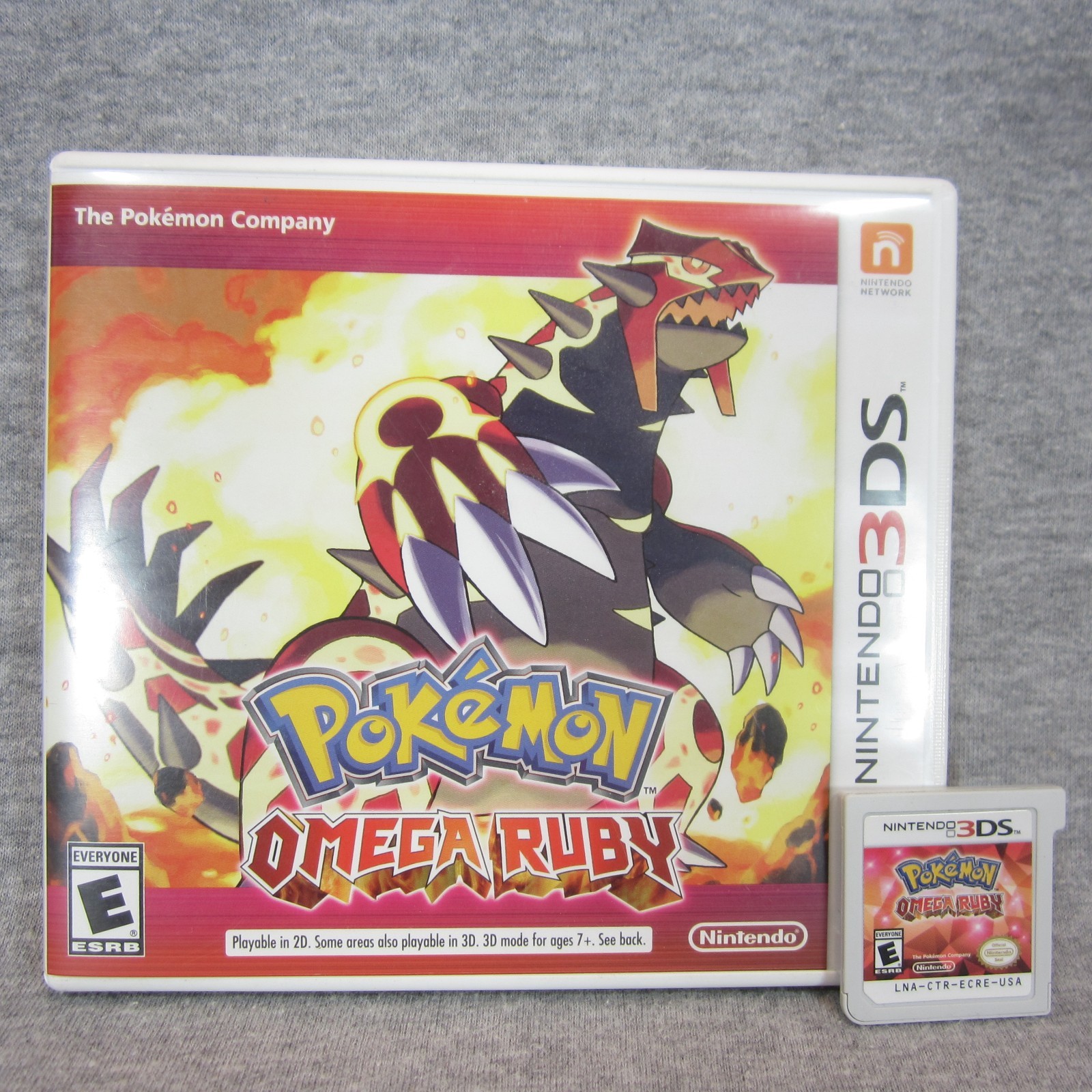 Nintendo 3DS Pokemon Omega Ruby Game Cartridge and Case