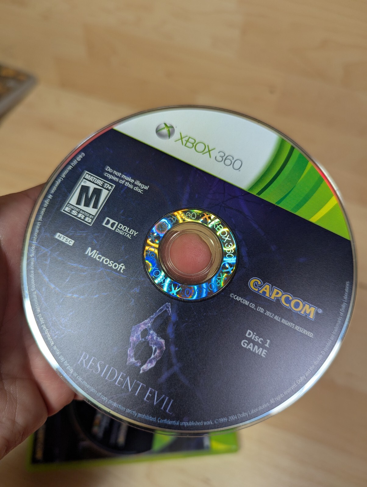 CLEAN Resident Evil 6 Microsoft Xbox 360 Video Game – No Manual