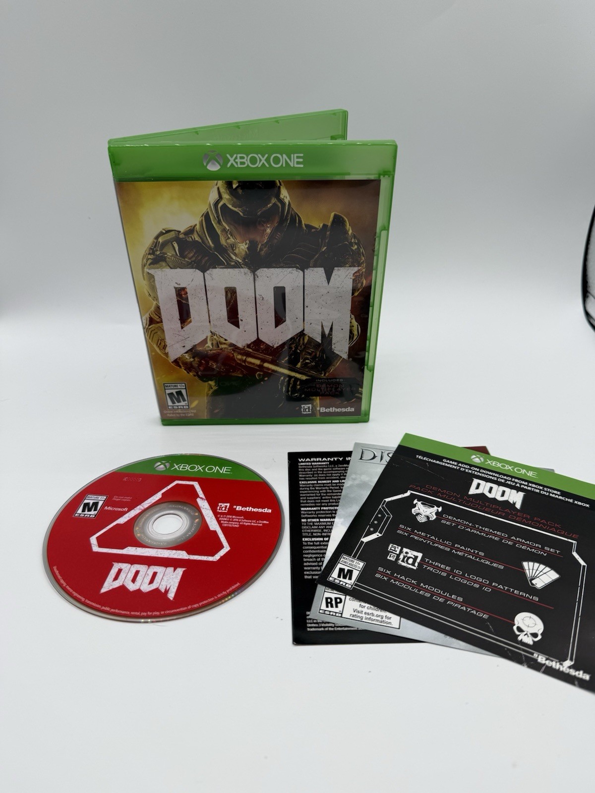Bethesda DOOM Xbox One 2016 M Mature First-Person Shooter NTSC-U/C Multiplayer