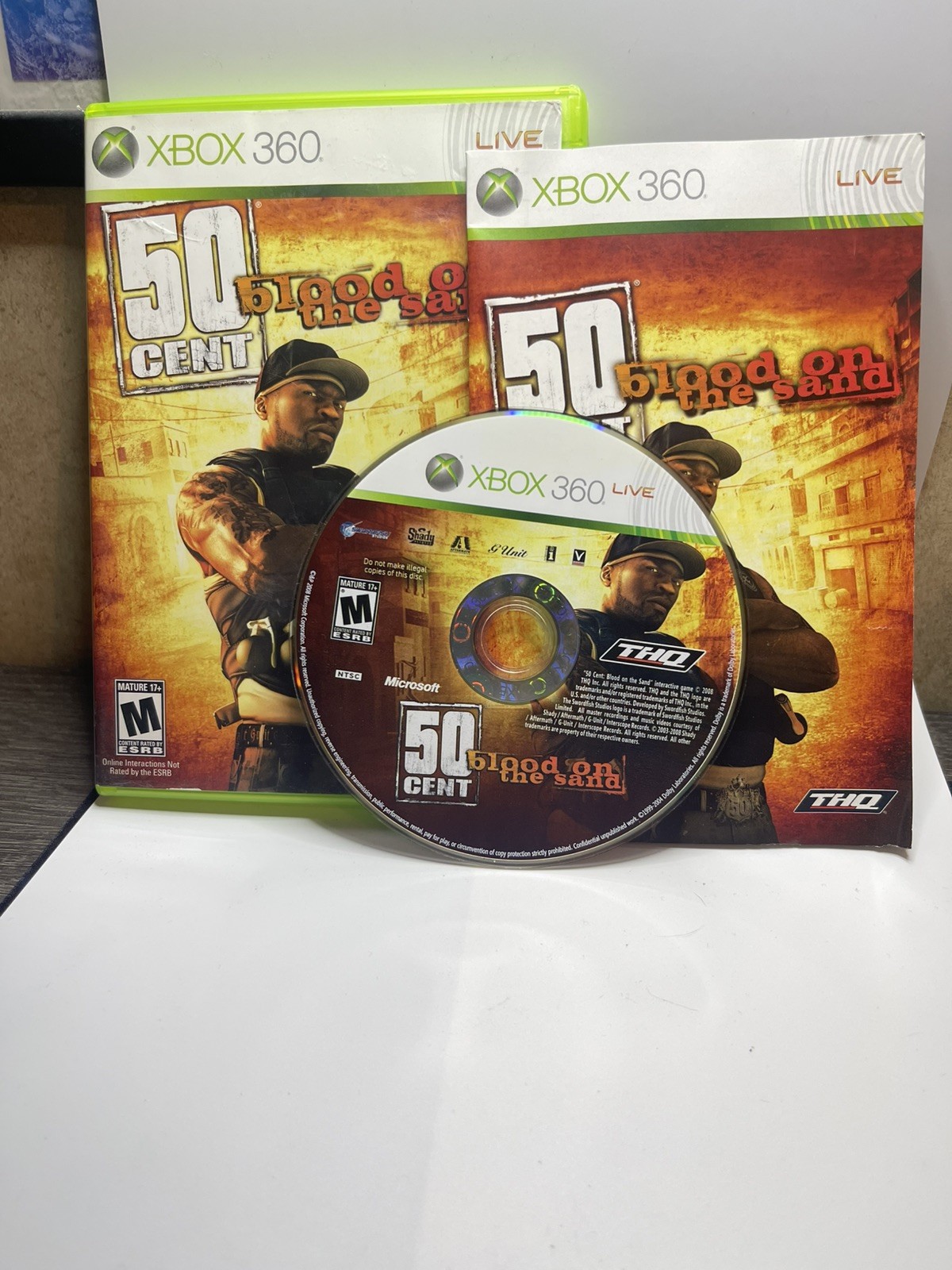 50 Cent: Blood on the Sand (Microsoft Xbox 360, 2009) CIB Complete W/Manual