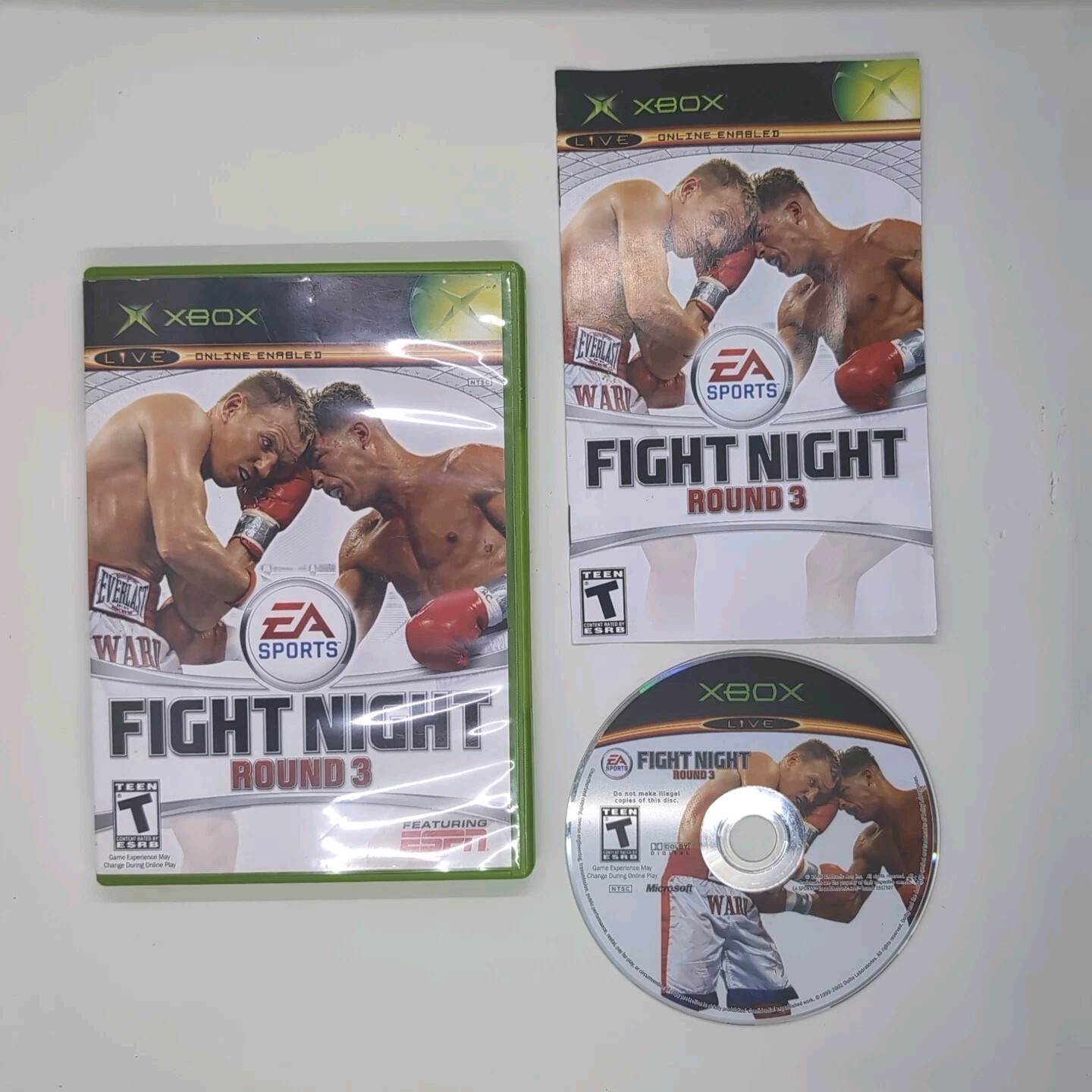 Fight Night Round 3 Microsoft Xbox 2006 Complete CIB Fully Tested Free Shipping