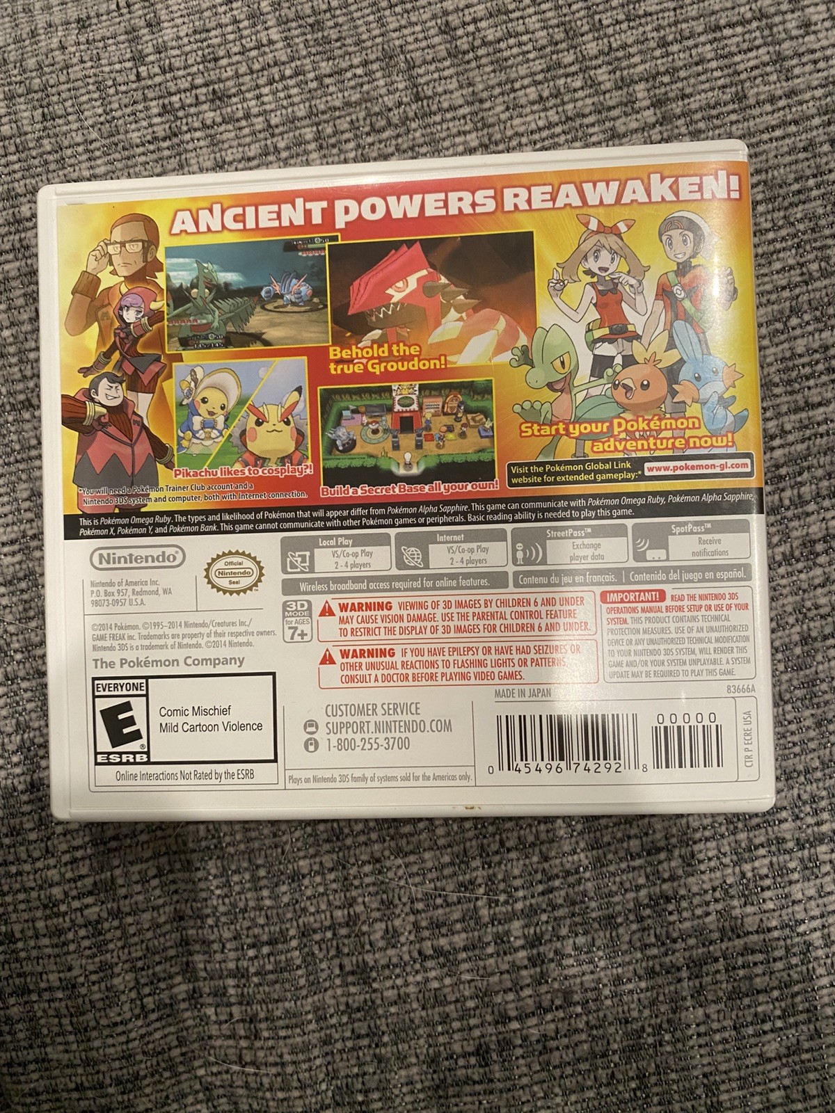 Pokemon Omega Ruby – Nintendo 3DS Game – Complete in Box – Tested Working – CIB!