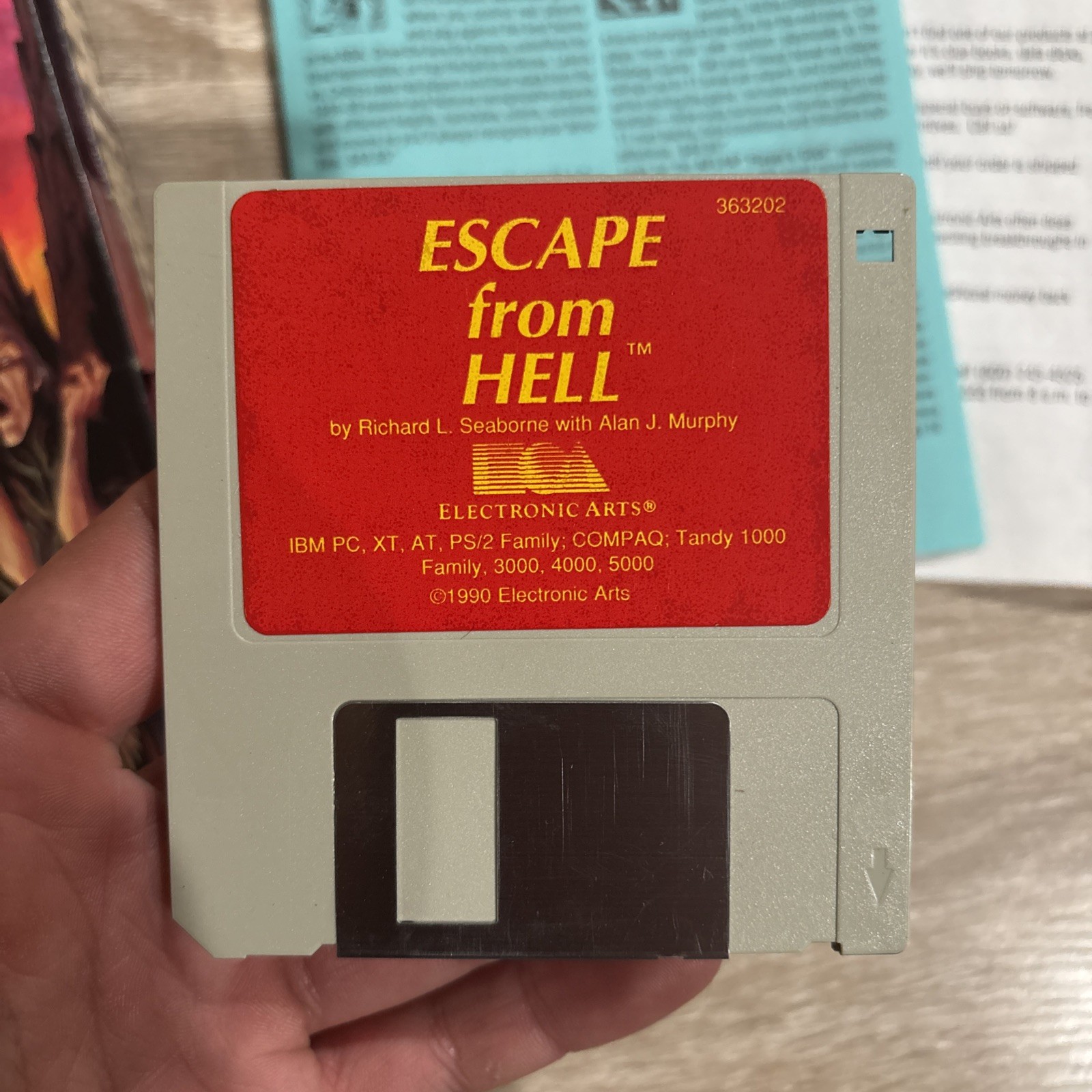 Escape from Hell PC Game 3.5 Disk Disc IBM PC 1990 Complete Electronic Arts