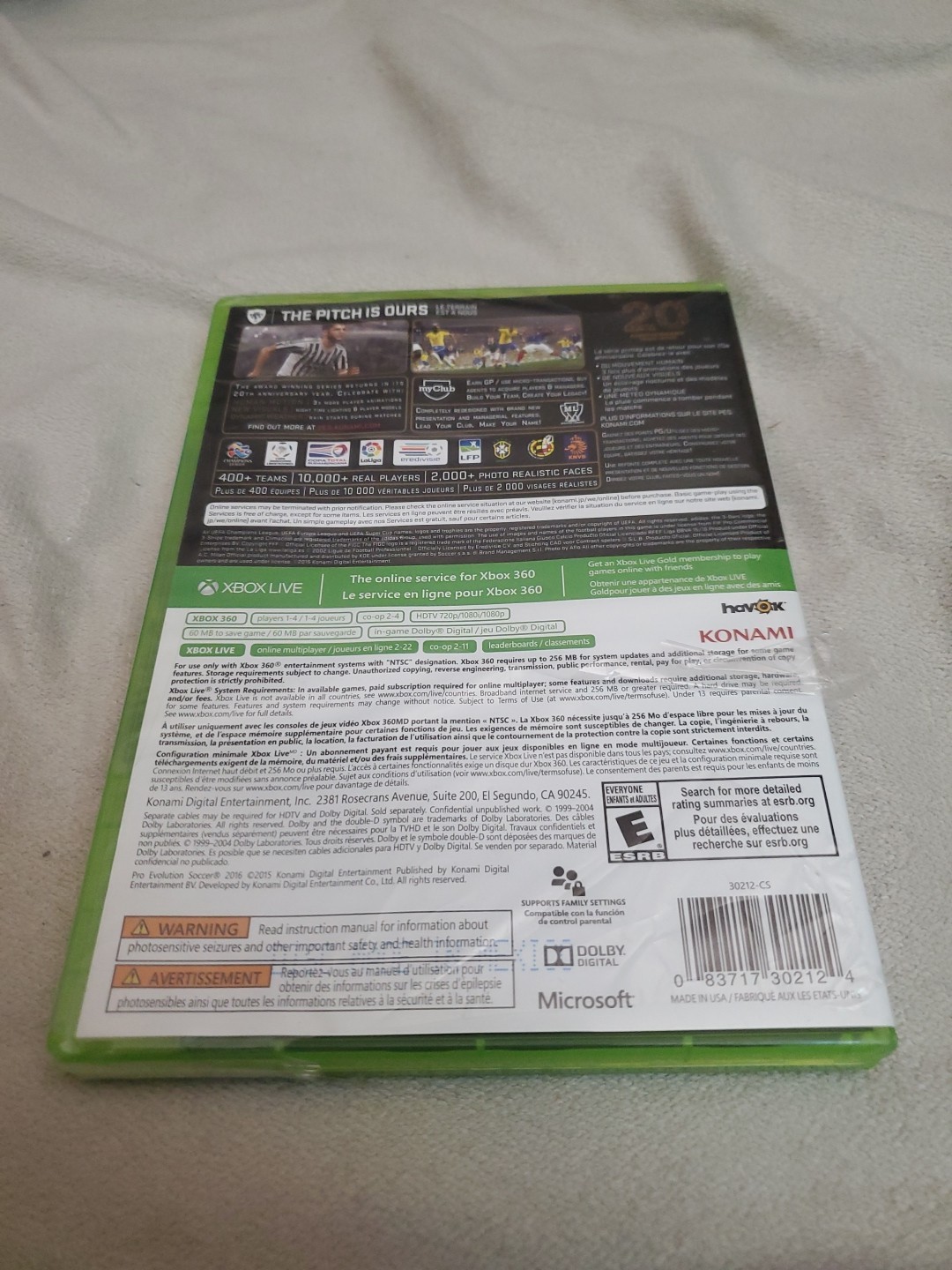 Pro Evolution Soccer PES 2016 for Xbox 360 – NEW SEALED