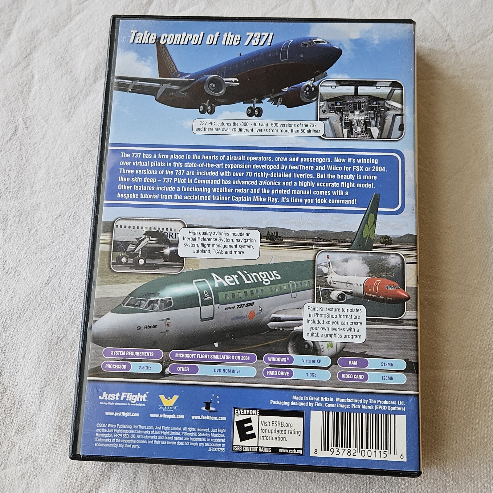 Microsoft Flight Simulator X Expansion LOT 737 A320 Ejets Just Flight PC FS 2004