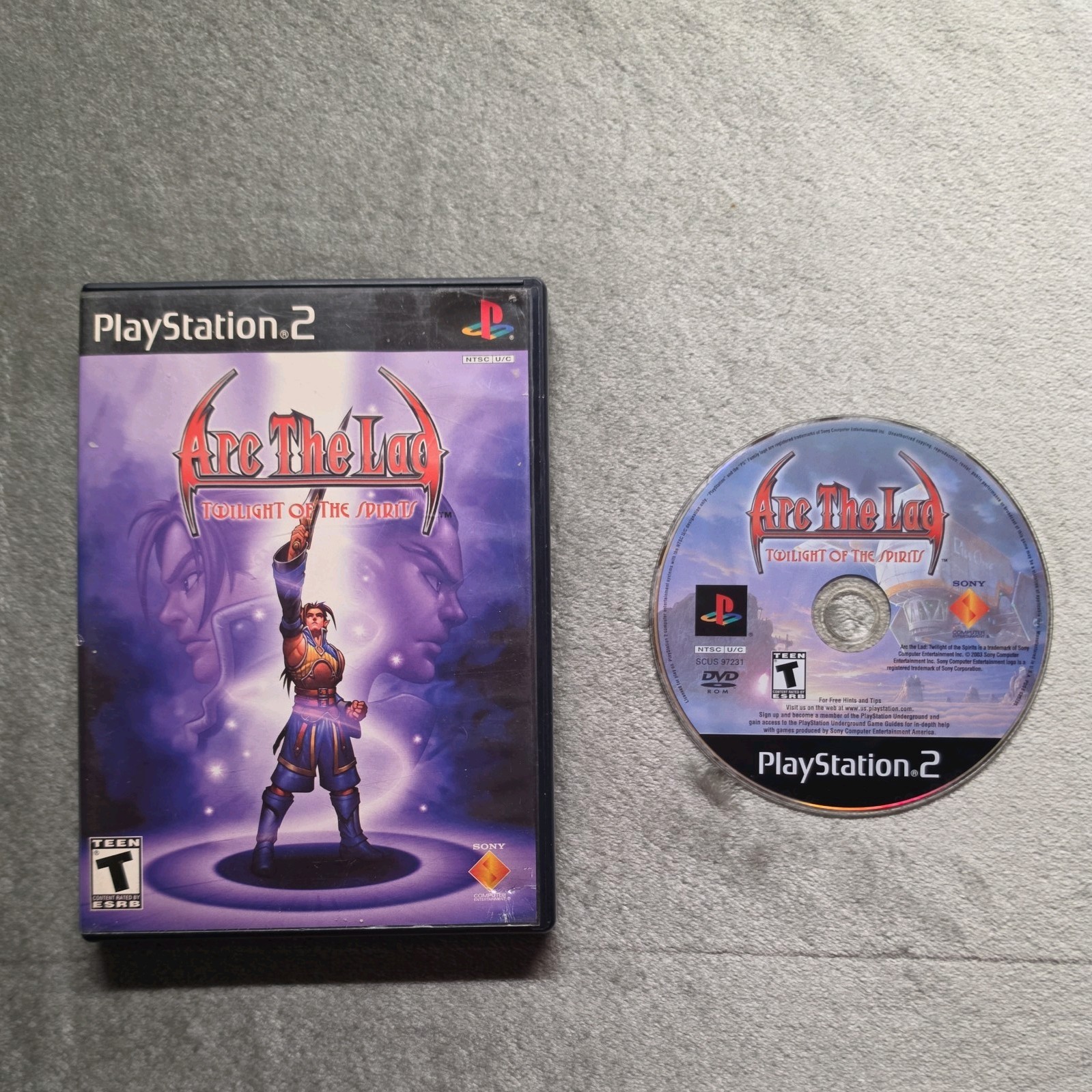 Arc the Lad Twilight of Spirits – PS2 (PlayStation 2), Tested and Working