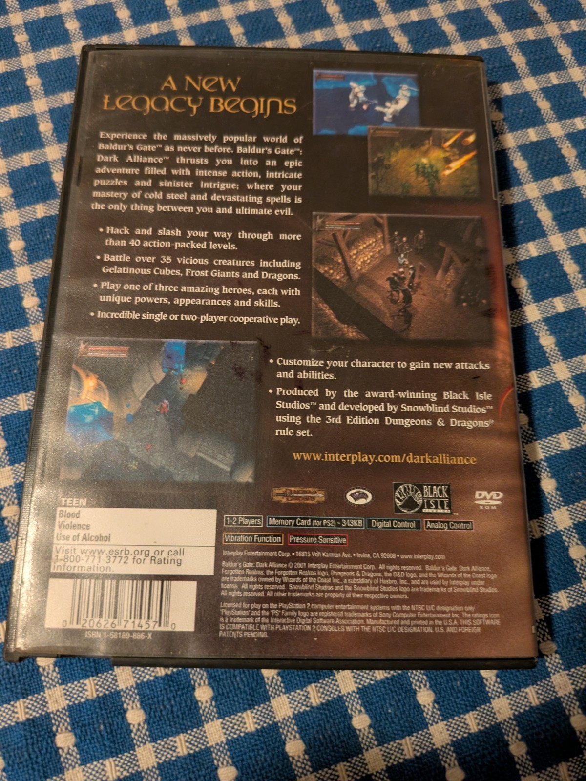 Baldur’s Gate: Dark Alliance Sony PlayStation 2 Action RPG Hack-and-Slash