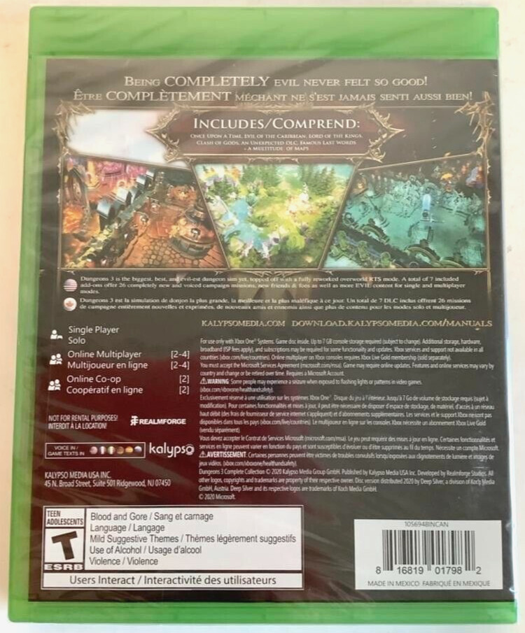 NEW Dungeons 3 Complete Collection – Xbox One Video Game Kalypso Rated T XB1