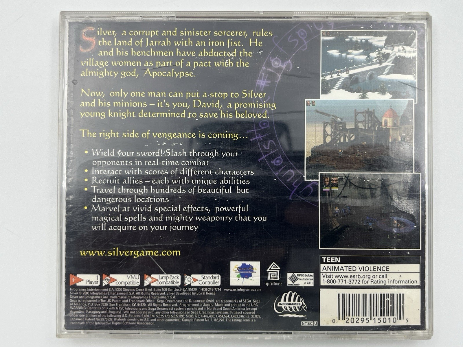SILVER Sega Dreamcast, 2000 Complete CIB Excellent Disc Water Damage
