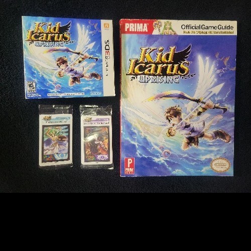 Kid Icarus: Uprising Game, Guide,& 16 AR Cards (Nintendo 3DS, 2012)