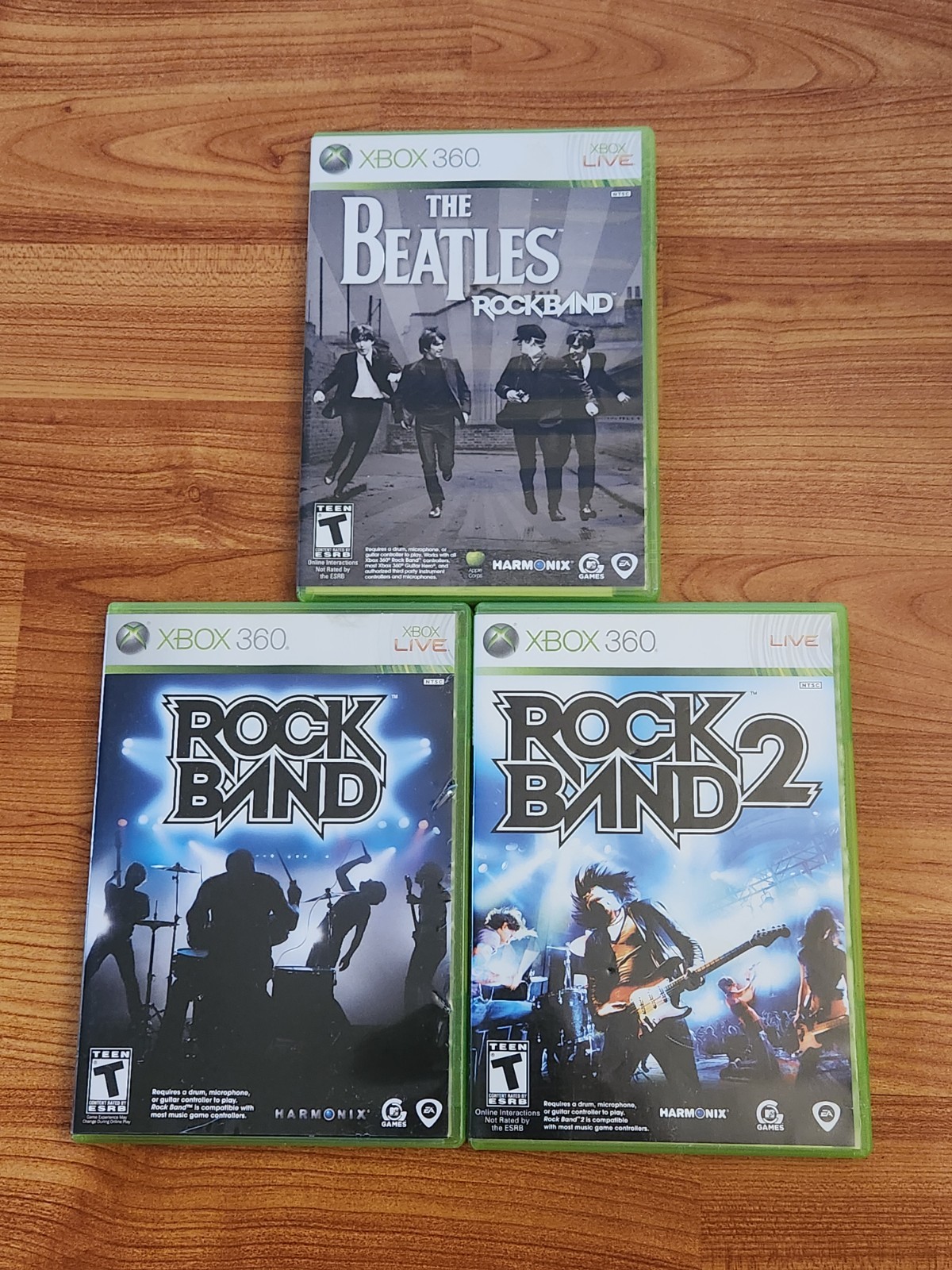 Rock Band 1 and 2 & Beatles (Microsoft Xbox 360) Complete W/Manual & Misc Insert