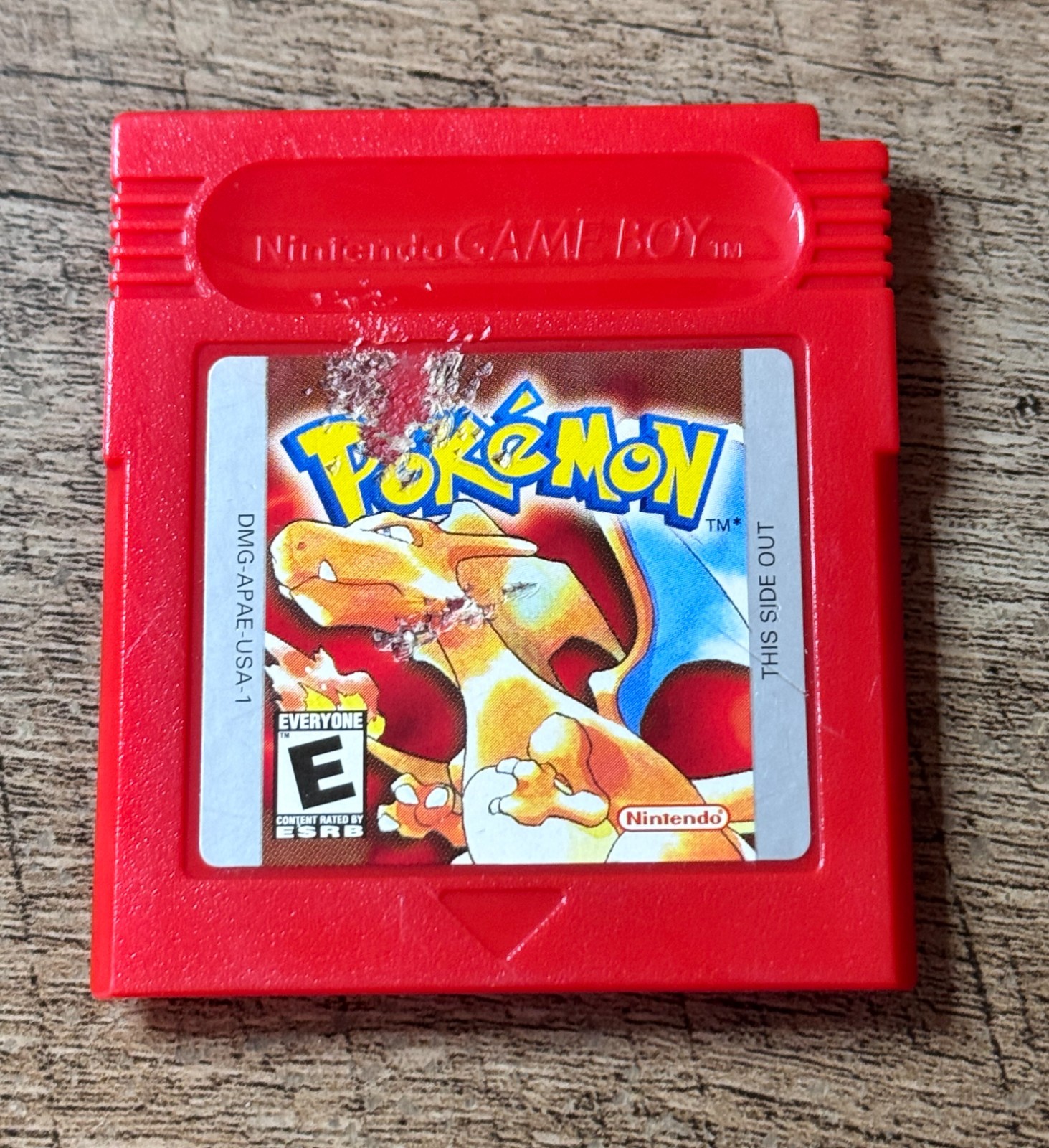 Pokemon Red Version + New Save Battery (Nintendo Game Boy) Cartridge Authentic