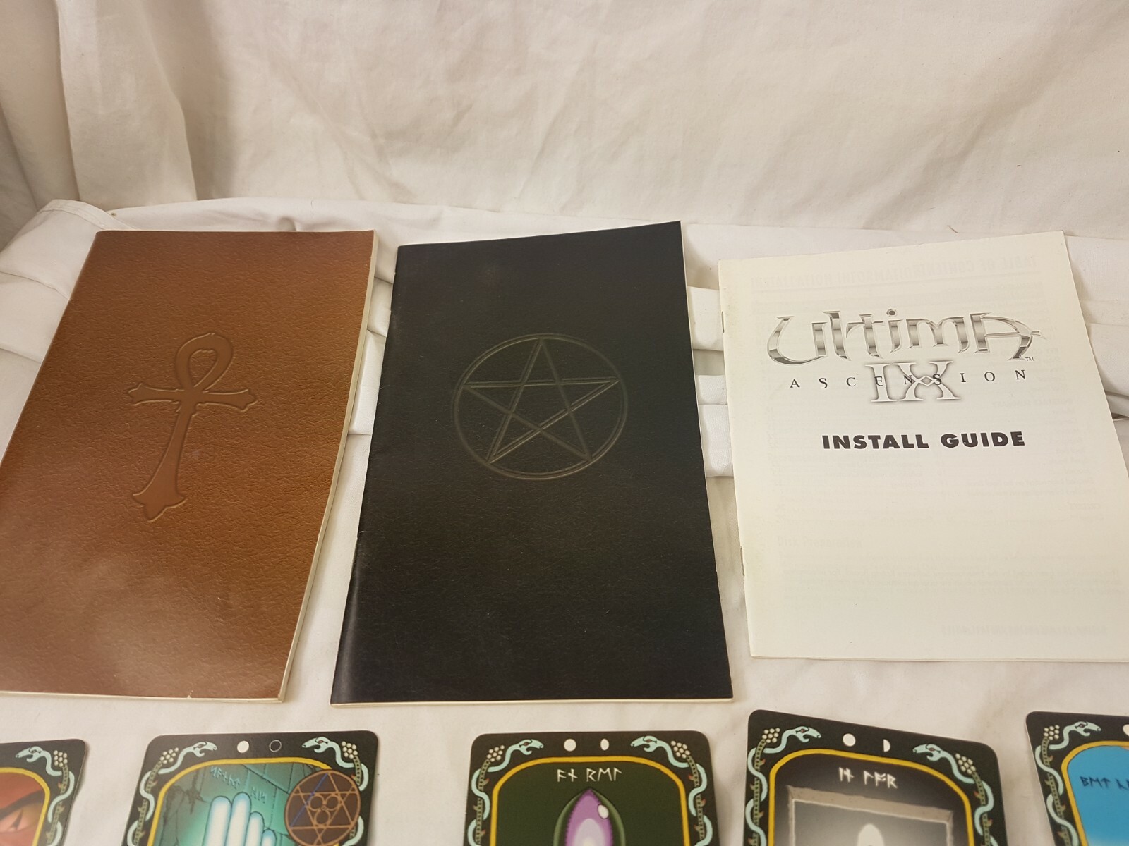 ULTIMA ASCENSION IX 9 INSTALL DISC WITH MANUALS ORIGIN PC CDROM MINT CARDS 1999