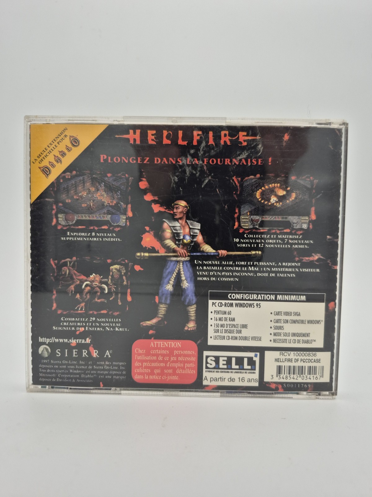 Hellfire: Diablo Expansion Pack (PC, 1997) Vintage Retro Sierra CD English