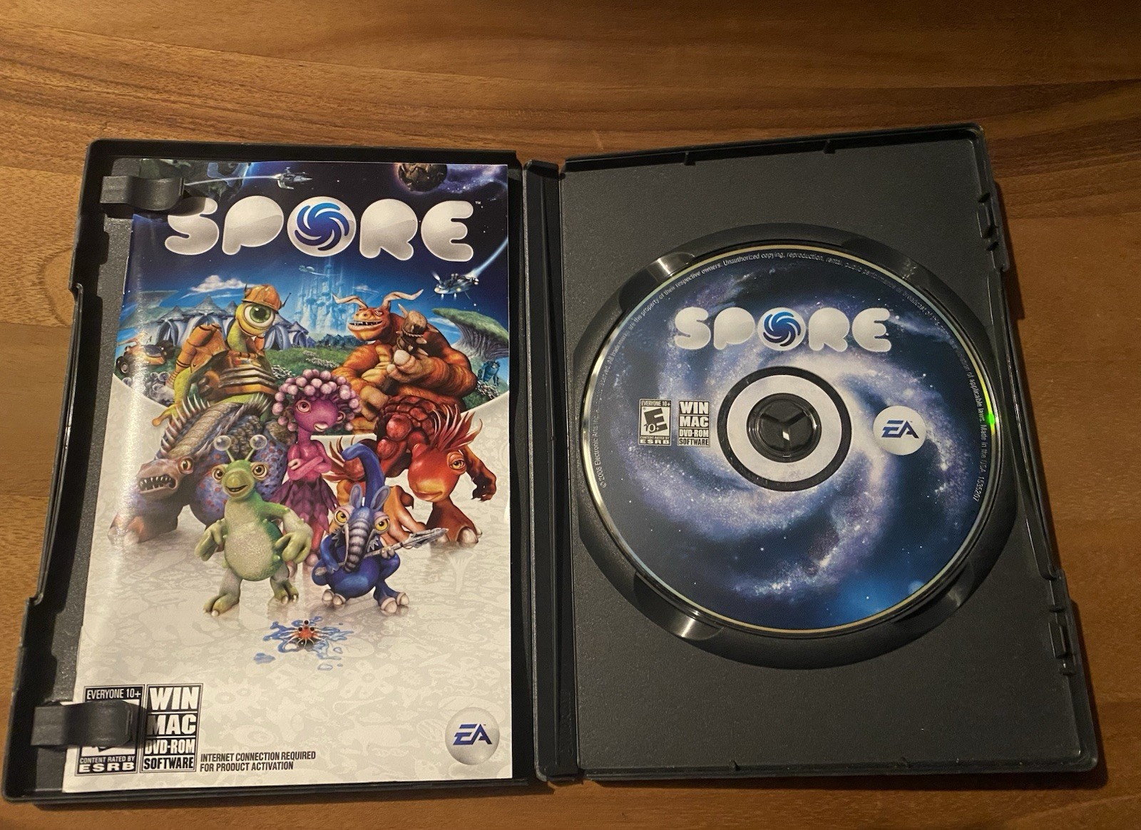 EA Spore PC/Mac DVD-ROM, E10+ 2008 Simulation, Case Manual Disc, Internet Req