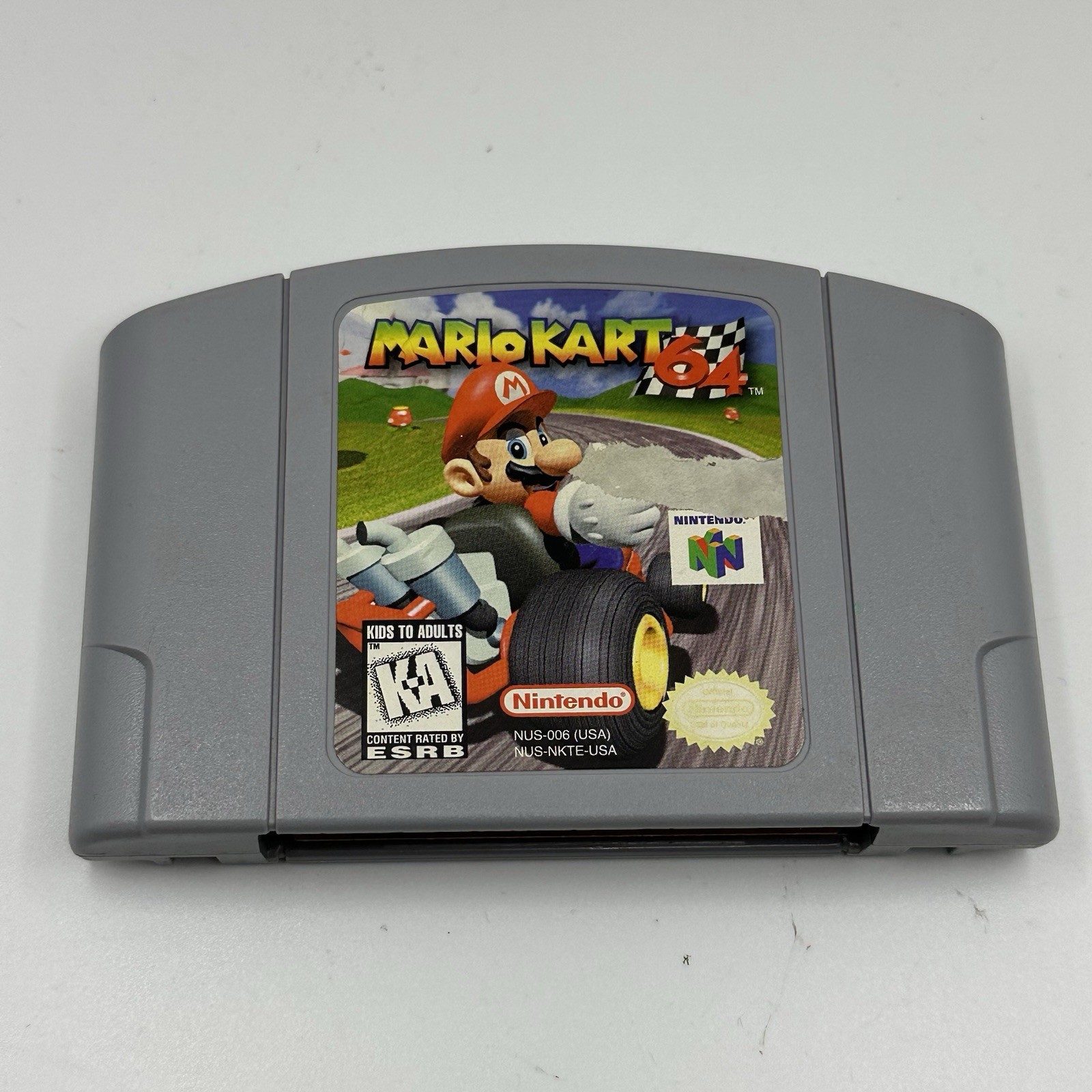 Mario Kart 64 (Nintendo N64, 1997) – NUS-006 Label Damage