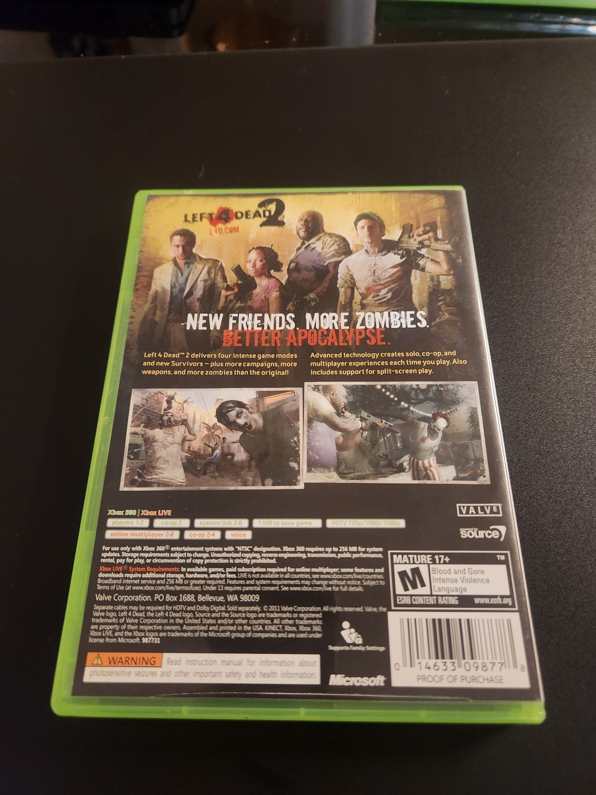 Left 4 Dead 2 (Microsoft Xbox 360, 2009) Complete W/ Manual CIB TESTED
