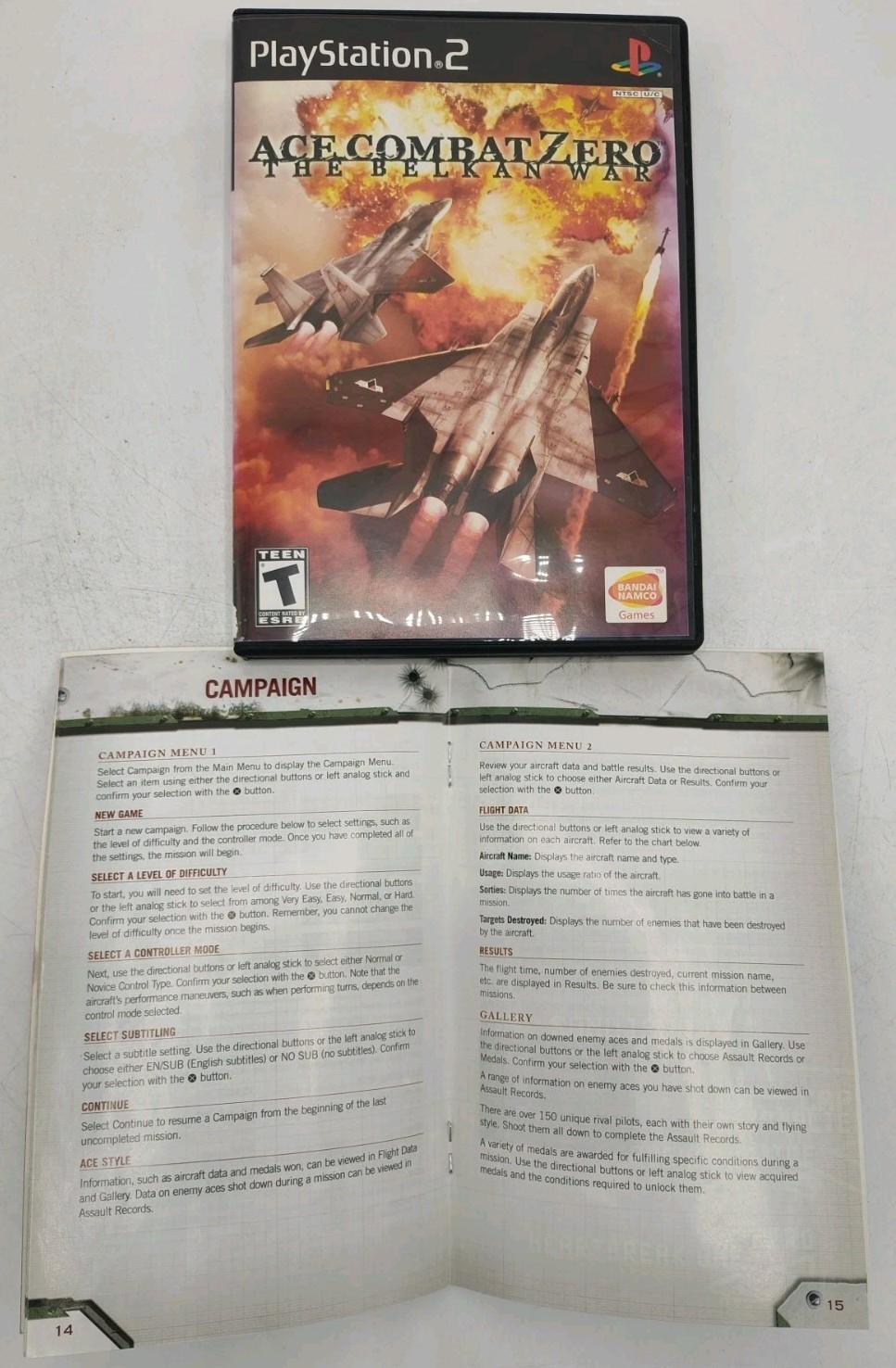 Ace Combat Zero: The Belkan War – (PlayStation 2 PS2, 2006) *CIB* VGC* Tested!