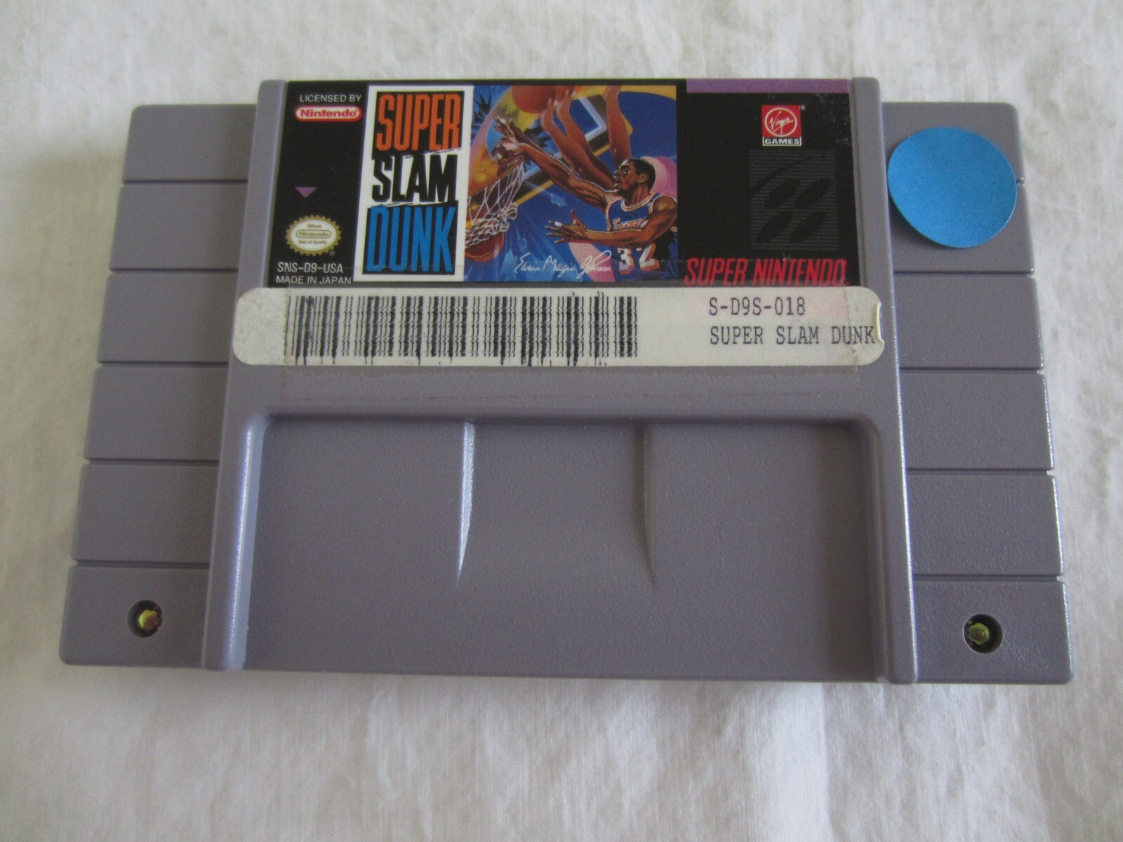 Super Slam Dunk SNES Super Nintendo NOA Library Promotional Not for Resale