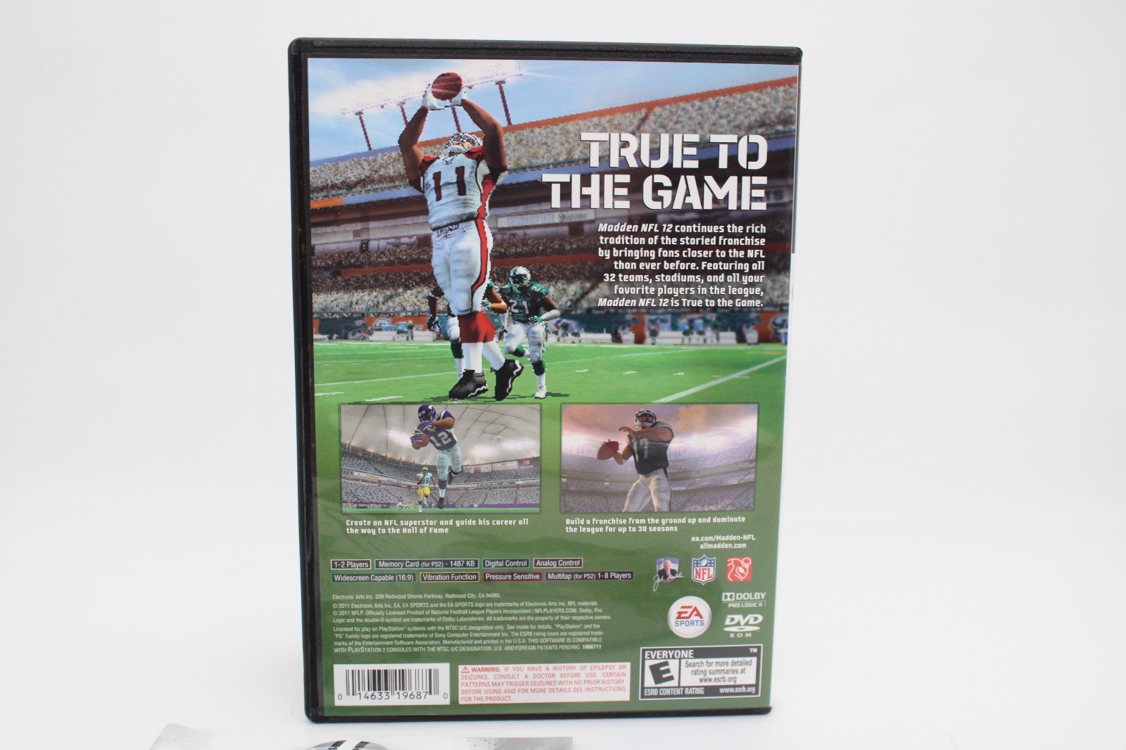 Refurbished PS2 Madden NFL 12 Complete CIB 2012 Excellent Mint Clean Black Label
