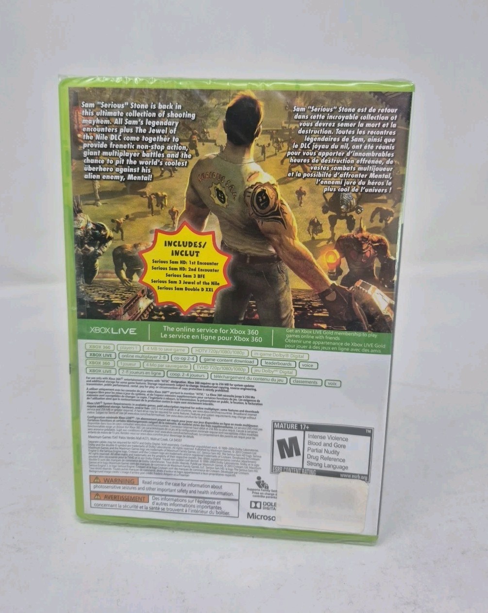 The Serious Sam Collection – Microsoft Xbox 360 – New Sealed