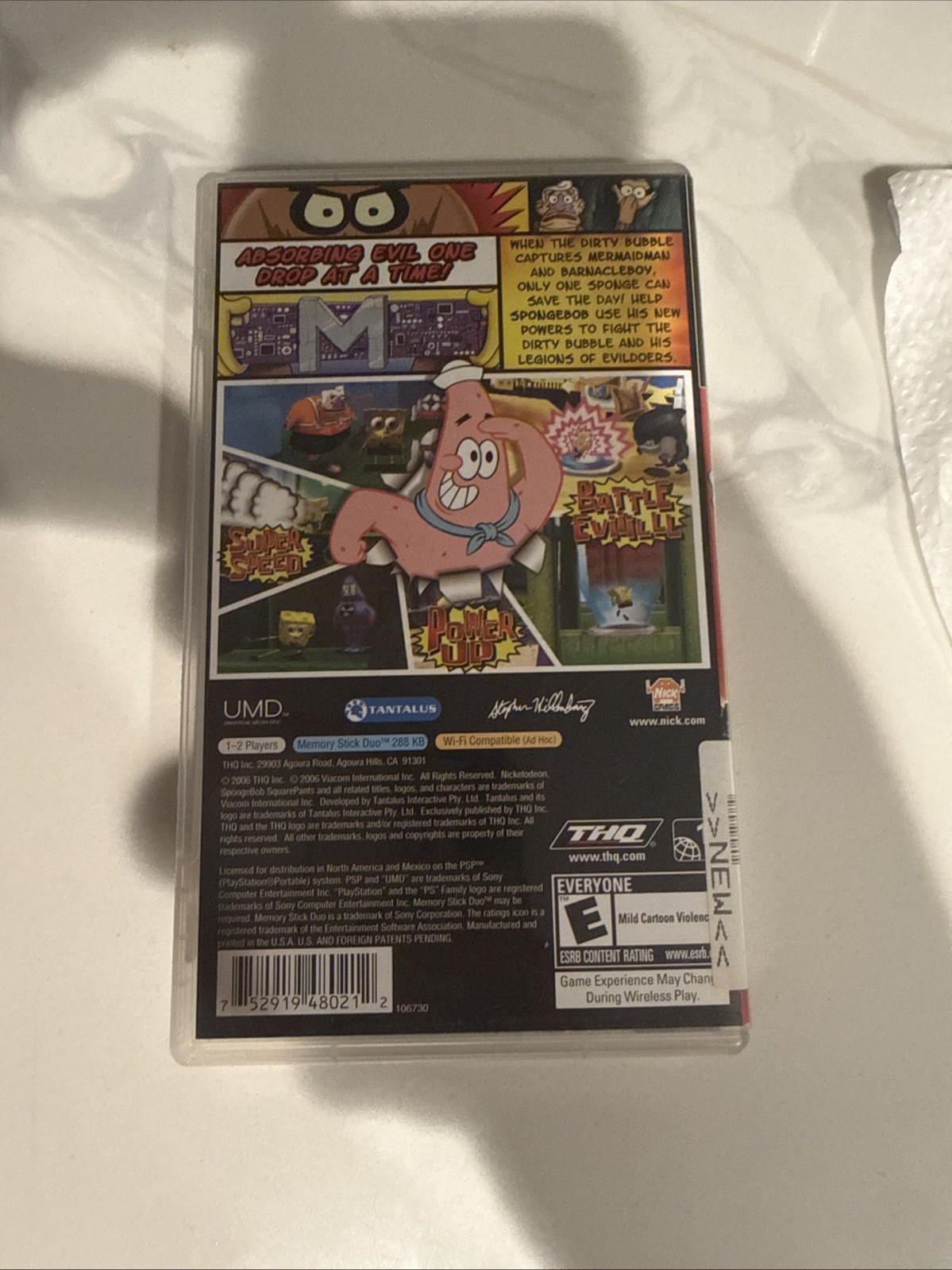 SEALED Spongebob Squarepants The Yellow Avenger PSP (PlayStation Portable 2006)