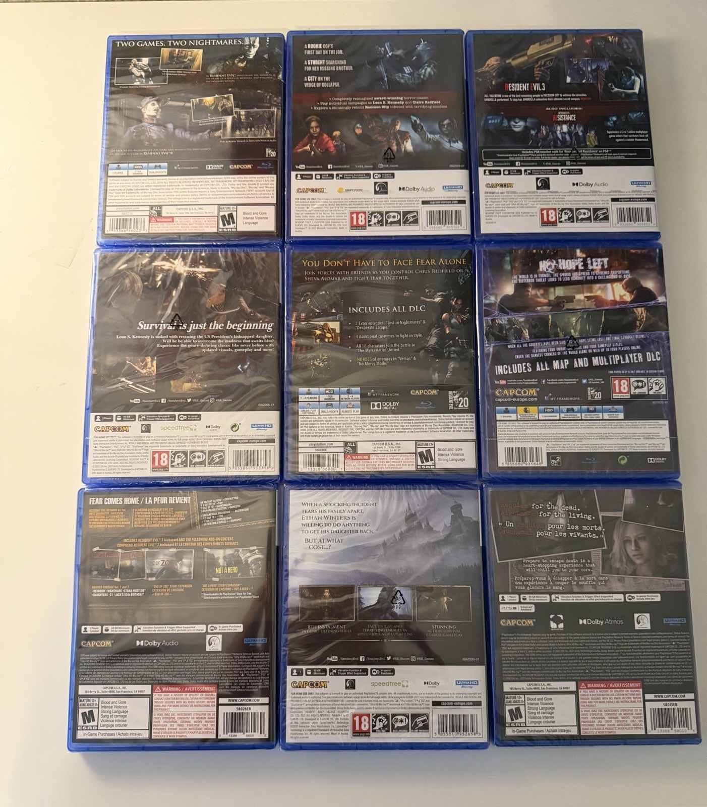 Resident Evil 0-9 BUNDLE – PS4/PS5 – Brand New | Factory Sealed |
