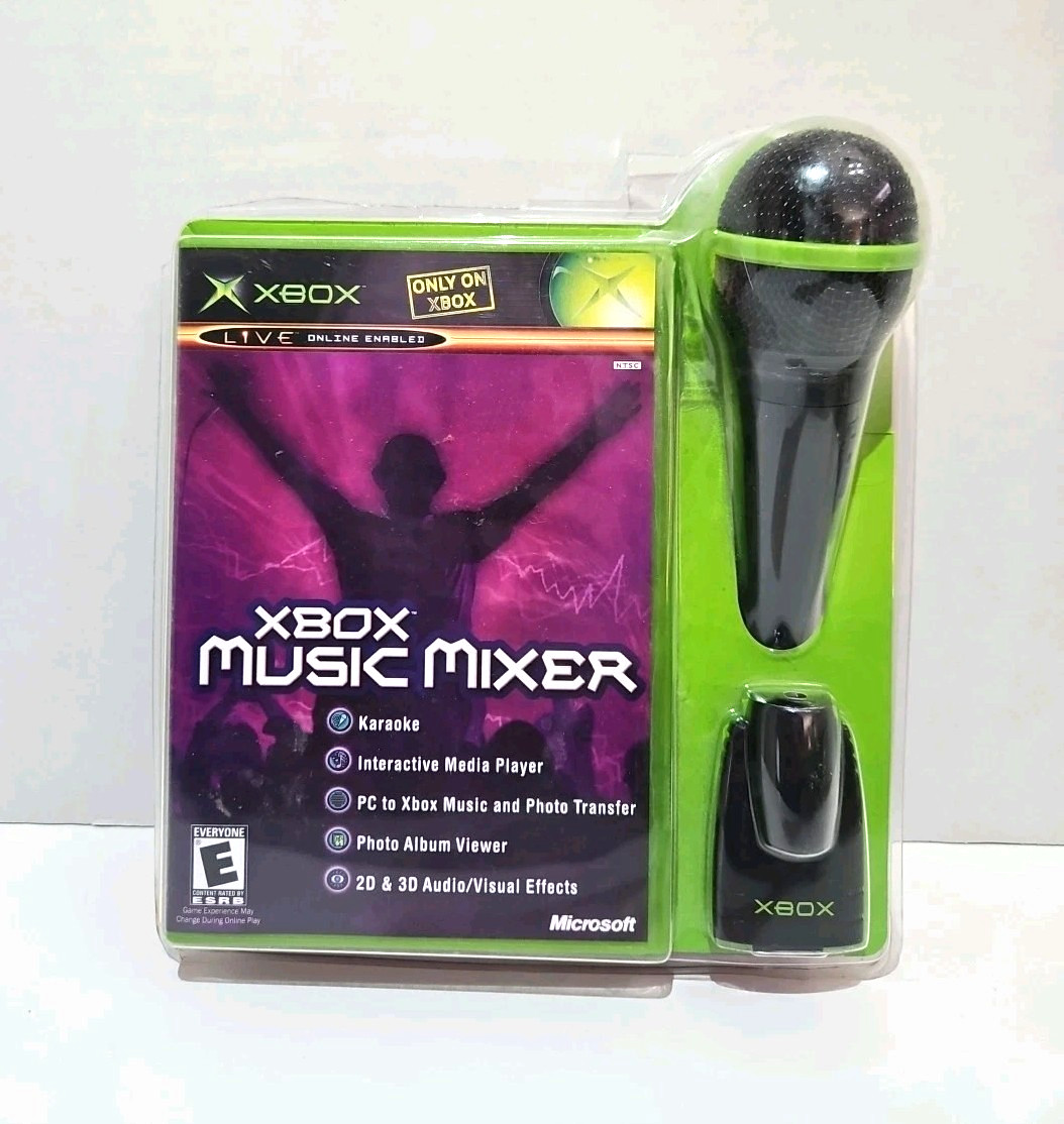 Microsoft Xbox Music Mixer Karaoke Bundle Sealed NEW Original Xbox Microphone Ga