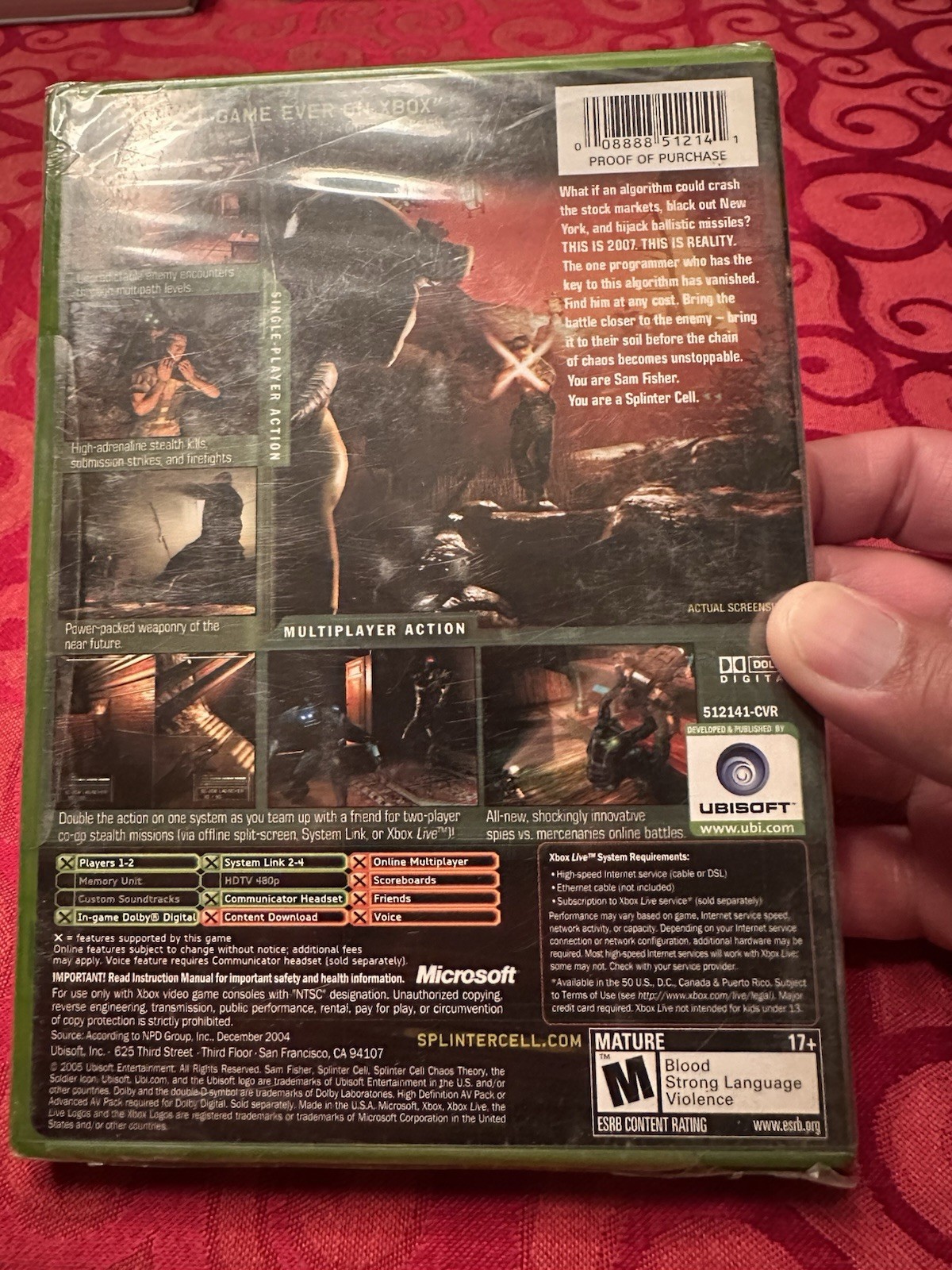 Splinter Cell Chaos Theory (Microsoft Xbox, 2005) BRAND NEW FACTORY SEALED