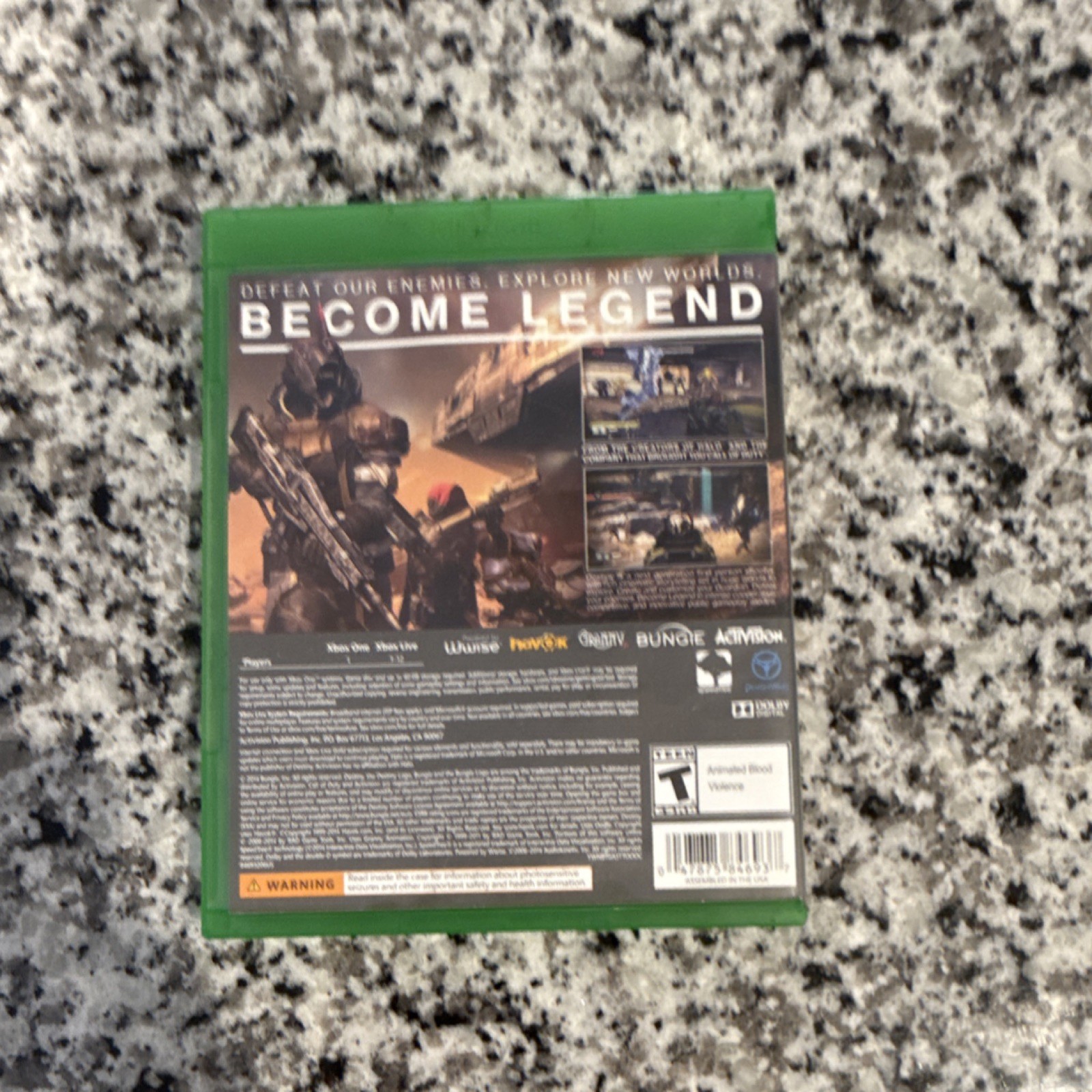 Activision Destiny Xbox One Online Playability Requires Internet Action Shooter