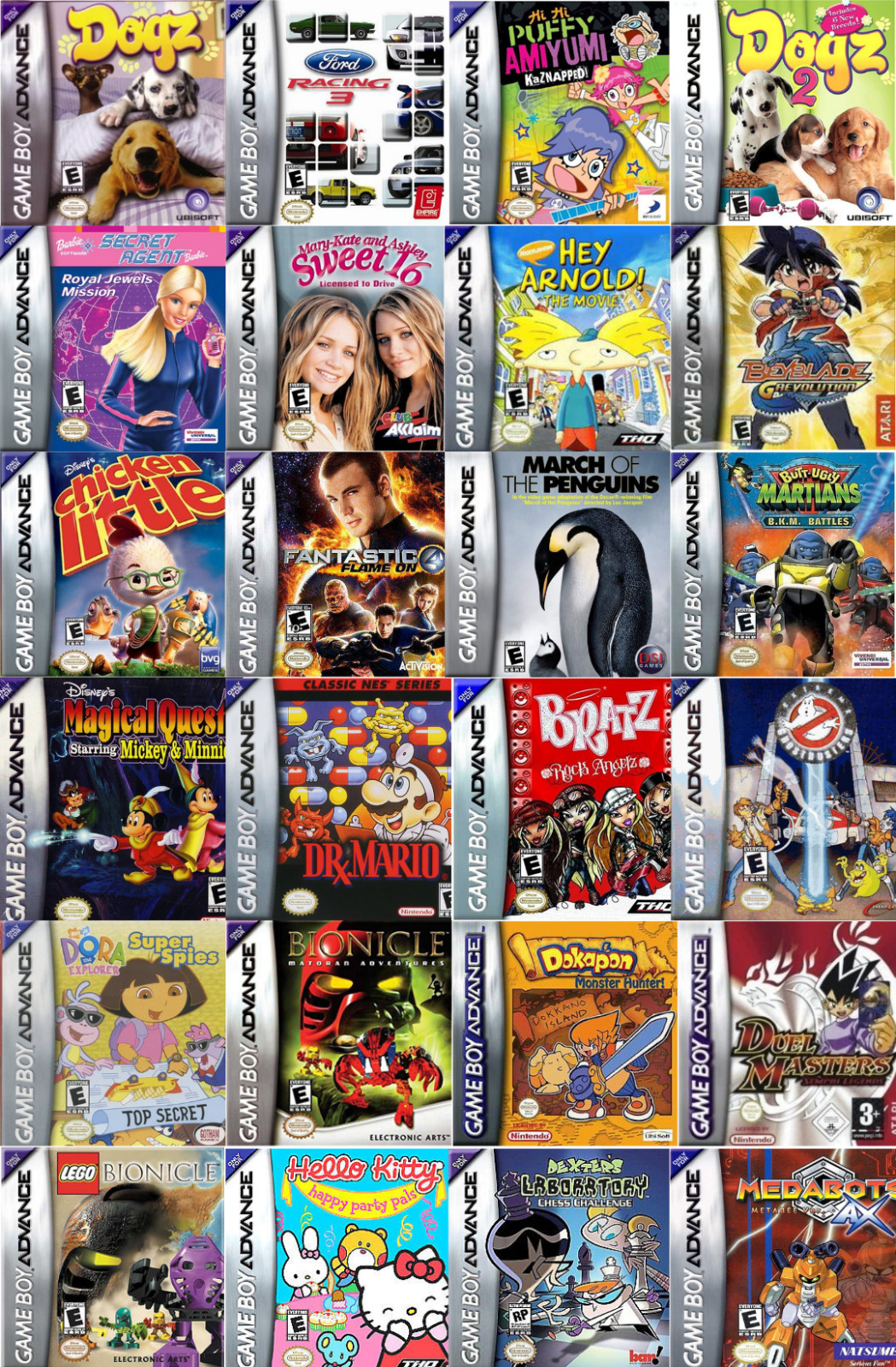 Lot of various Nintendo Game Boy Advance games select one or combine with others