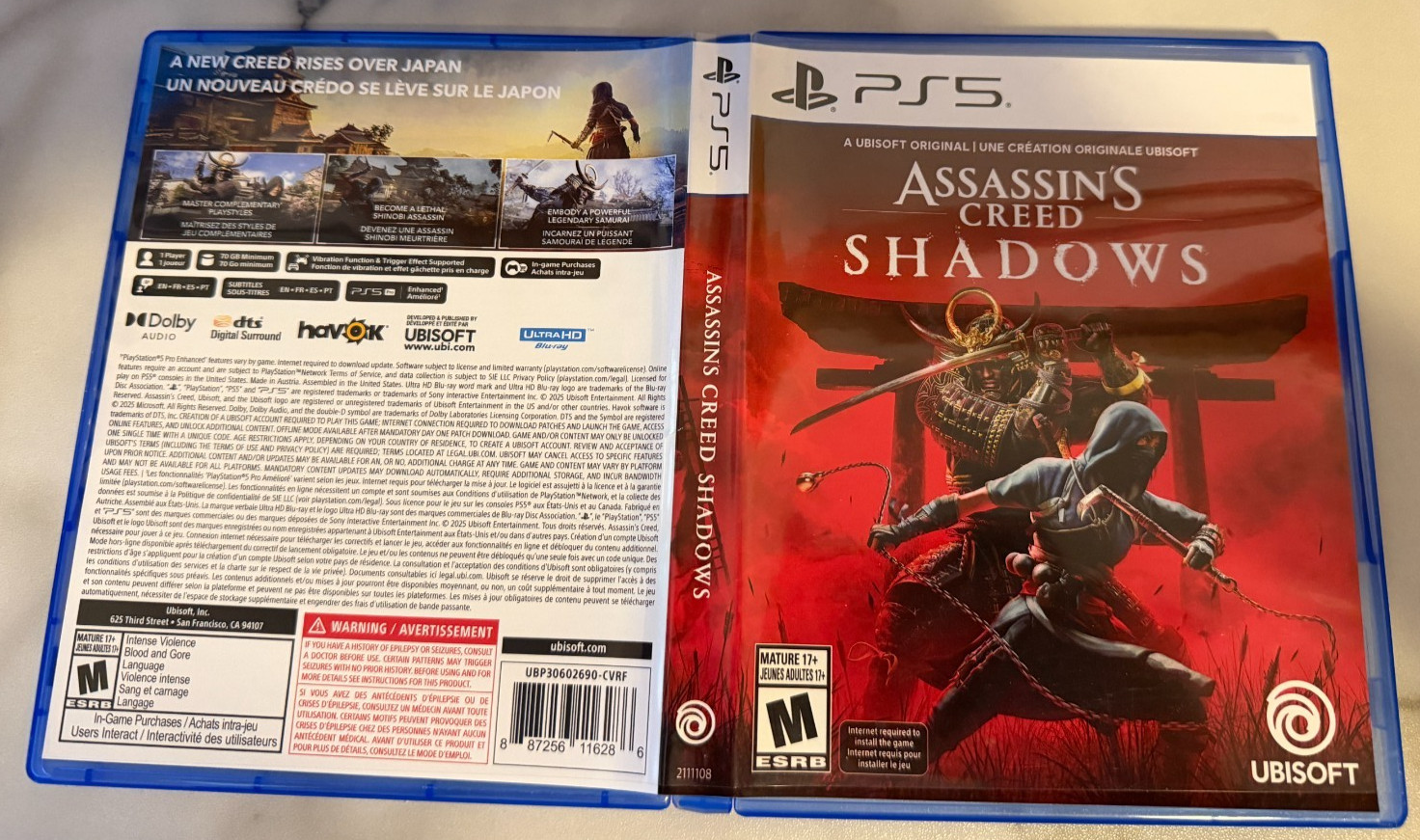 Assassin’s Creed Shadows Standard Edition – Sony PlayStation 5 PS5 – USED