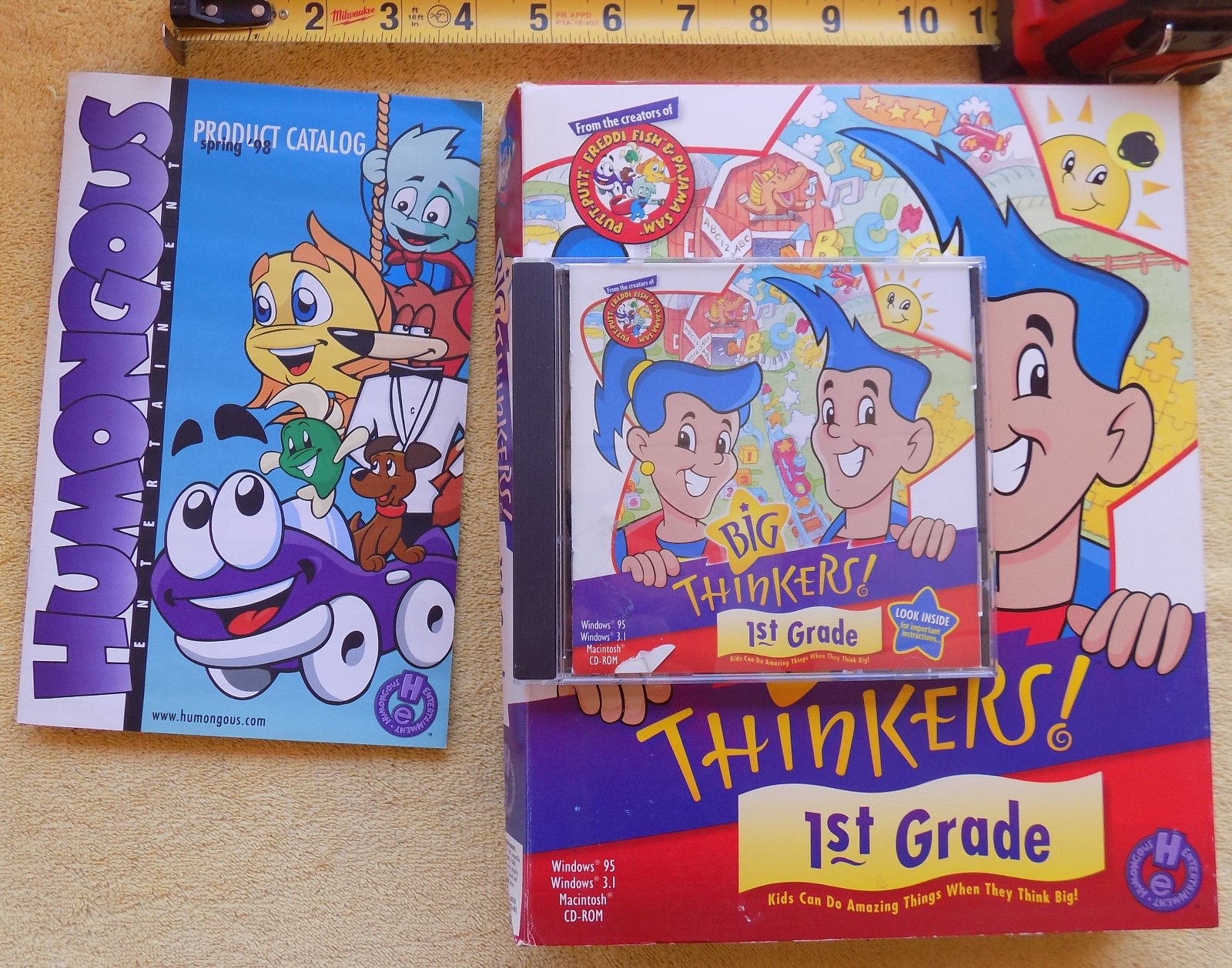 Big Thinkers: 1st Grade – Big Box CD-ROM Windows & MAC – 1997 Humongous