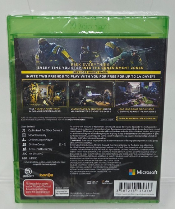 Rainbow Six Extraction for Xbox Series X and Xbox One – New/Sealed