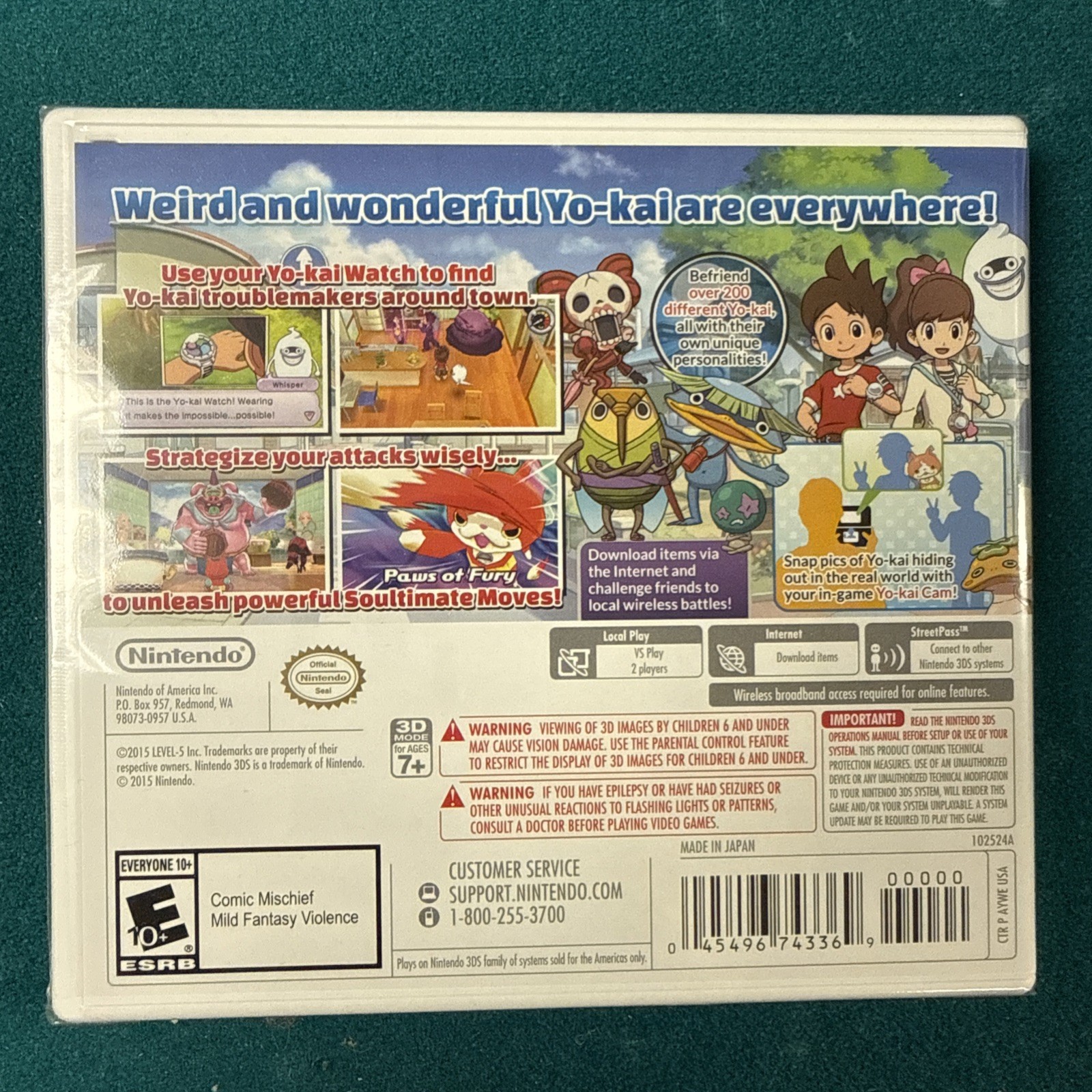 Yo-Kai Watch (Nintendo 3DS, 2015) Factory Sealed Authentic