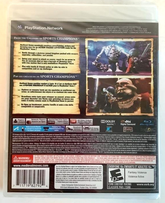 NEW PlayStation 3 PS3 MEDIEVAL MOVES Deadmund’s Quest Game – Move Compatible