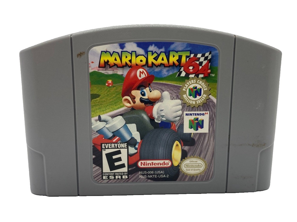 Mario Kart 64 N64 Nintendo Video Game 1996 Cartridge Authentic