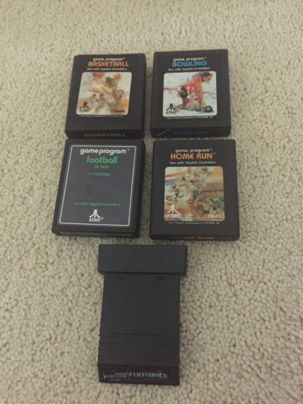 Games Atari 2600- Bowling,Basketball,Football,Home Run,Super Challenge Football