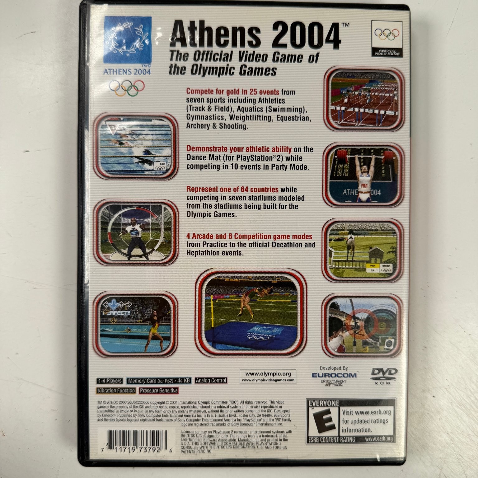 Athens 2004 PlayStation 2 Video Game Sports Olympics 1-4 Player