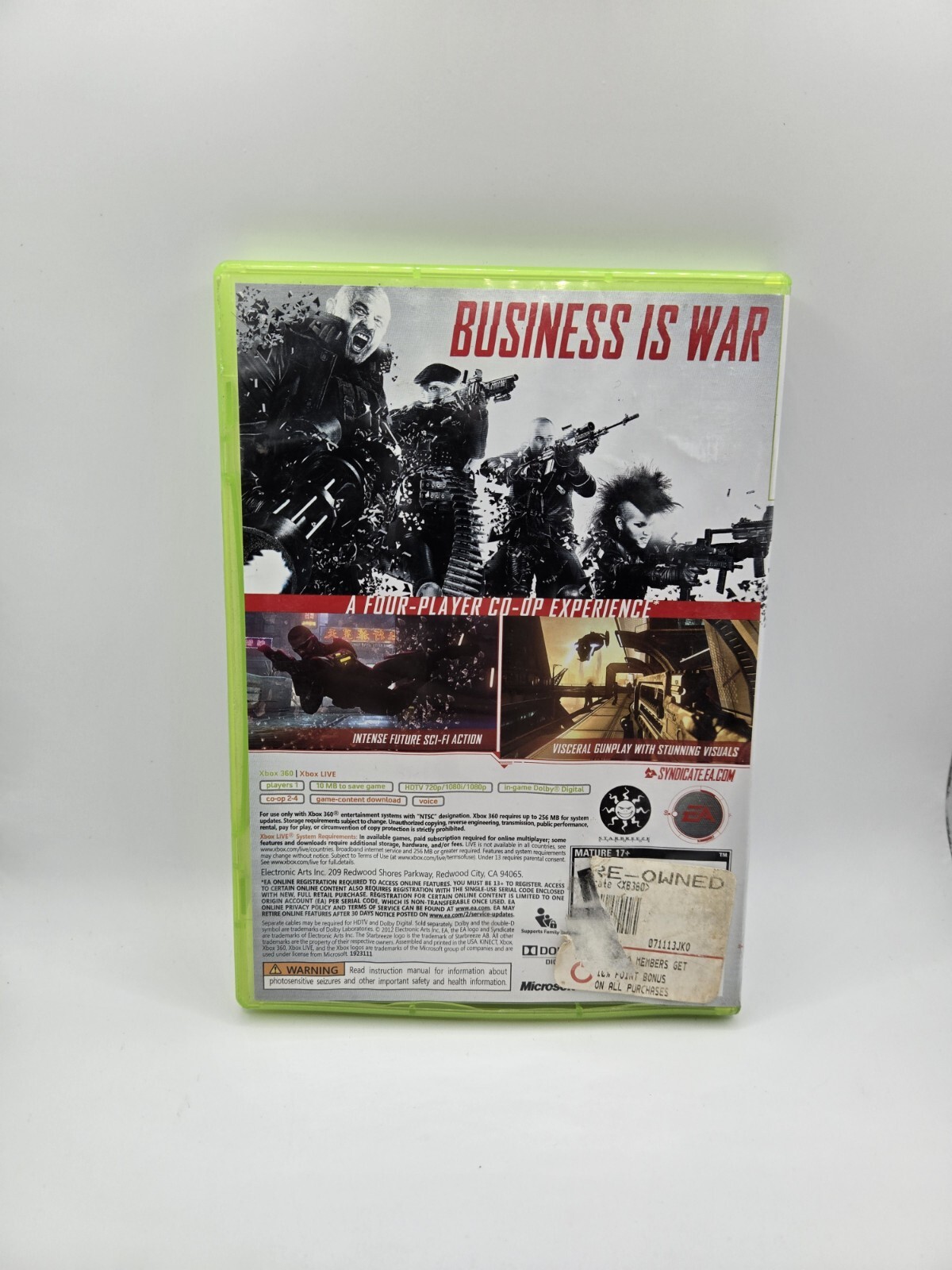 Syndicate – Microsoft Xbox 360 ⚠️Case Damage⚠️