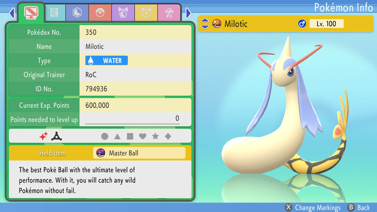 Pokemon SHINY MILOTIC 6iv (Brilliant Diamond, Shining Pearl)