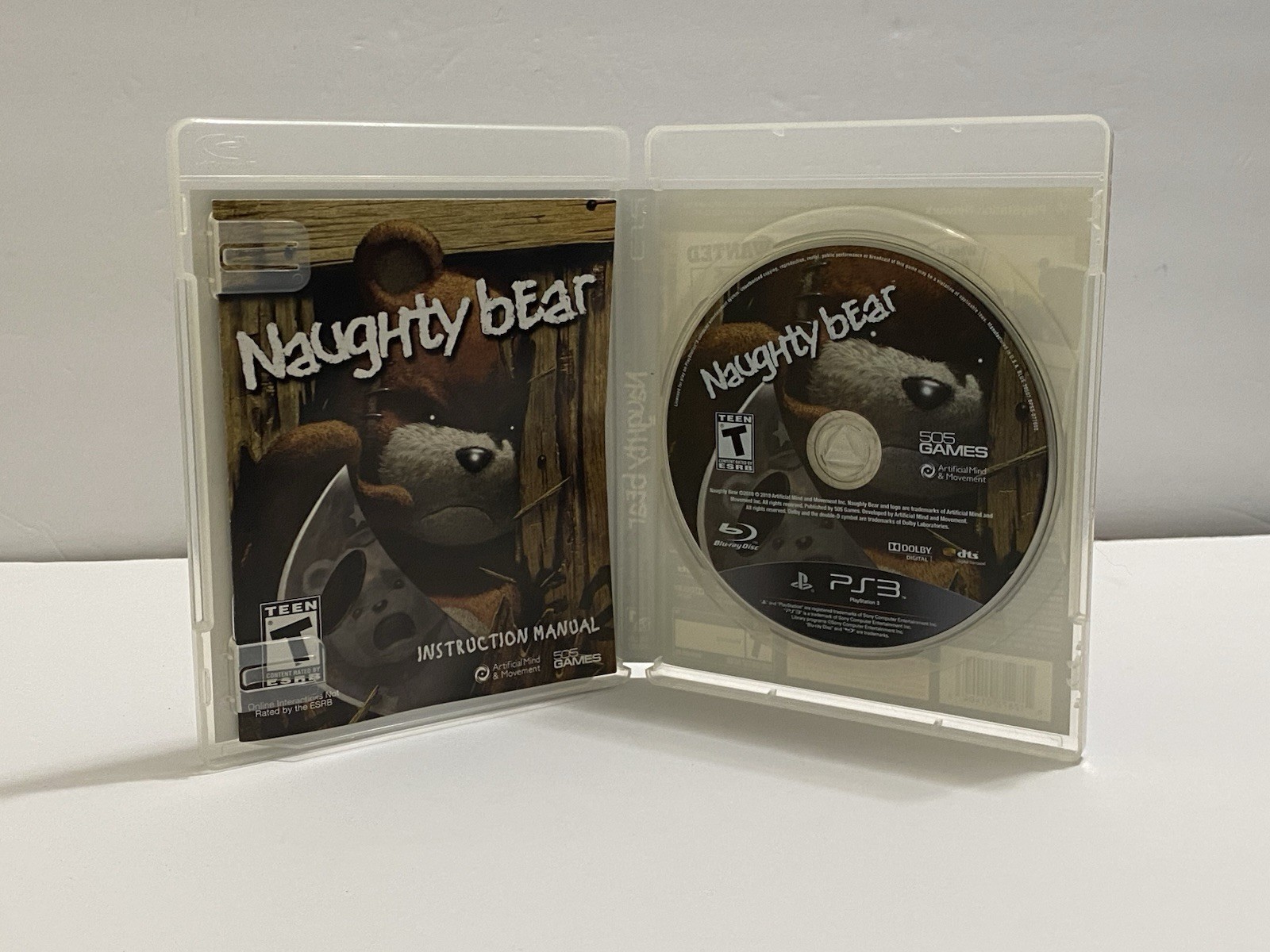 Naughty Bear Sony PlayStation 3 PS3, 2010 – Complete with Manual Tested