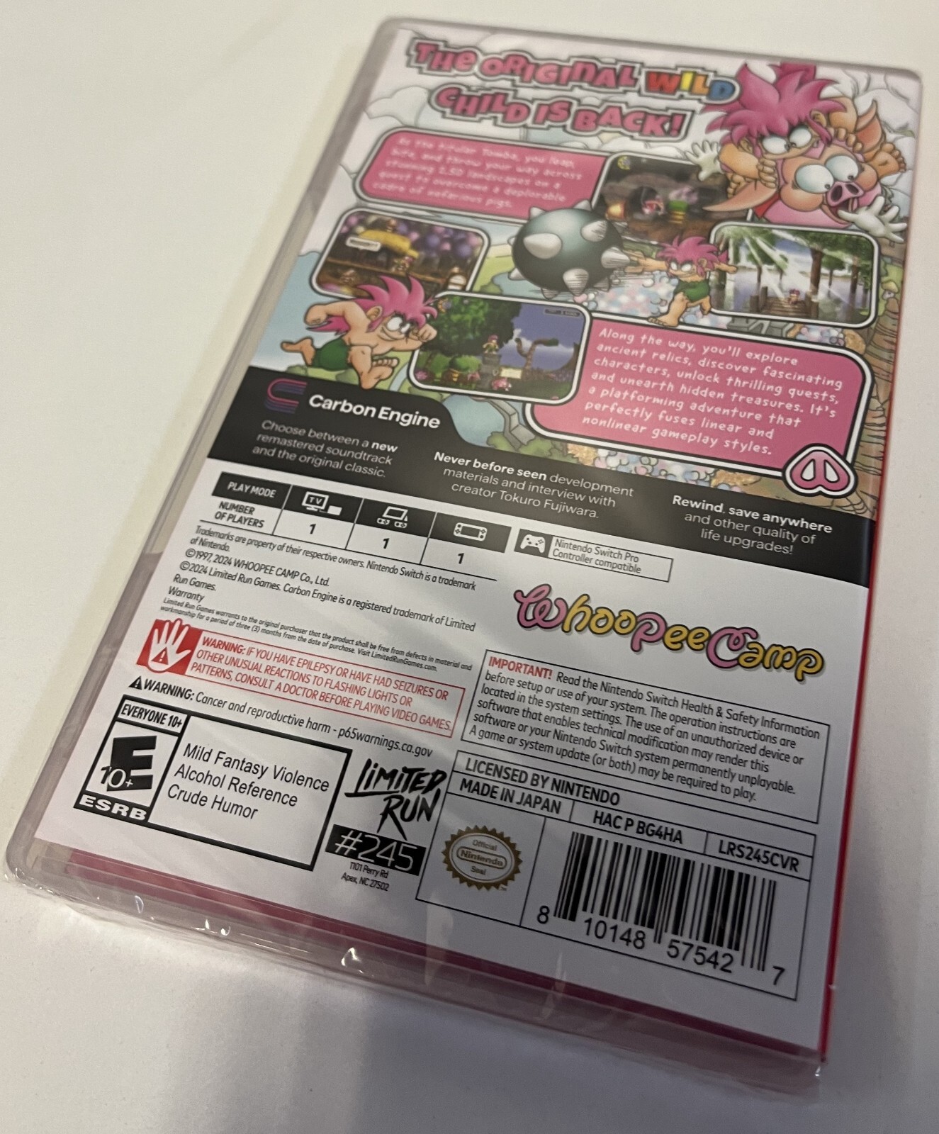 TOMBA! SPECIAL EDITION NINTENDO SWITCH NEW SEALED (ITA-ENG-FRA-GER/TXT) TOMBI