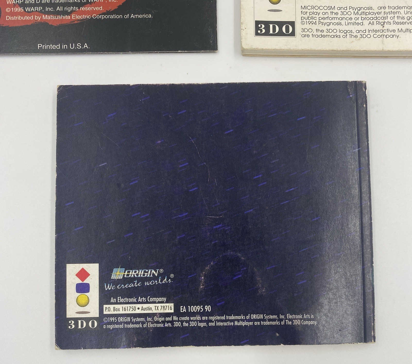 Panasonic 3DO Manual Lot: D, Microcosm, & Wing Commander Victory Streak Guide
