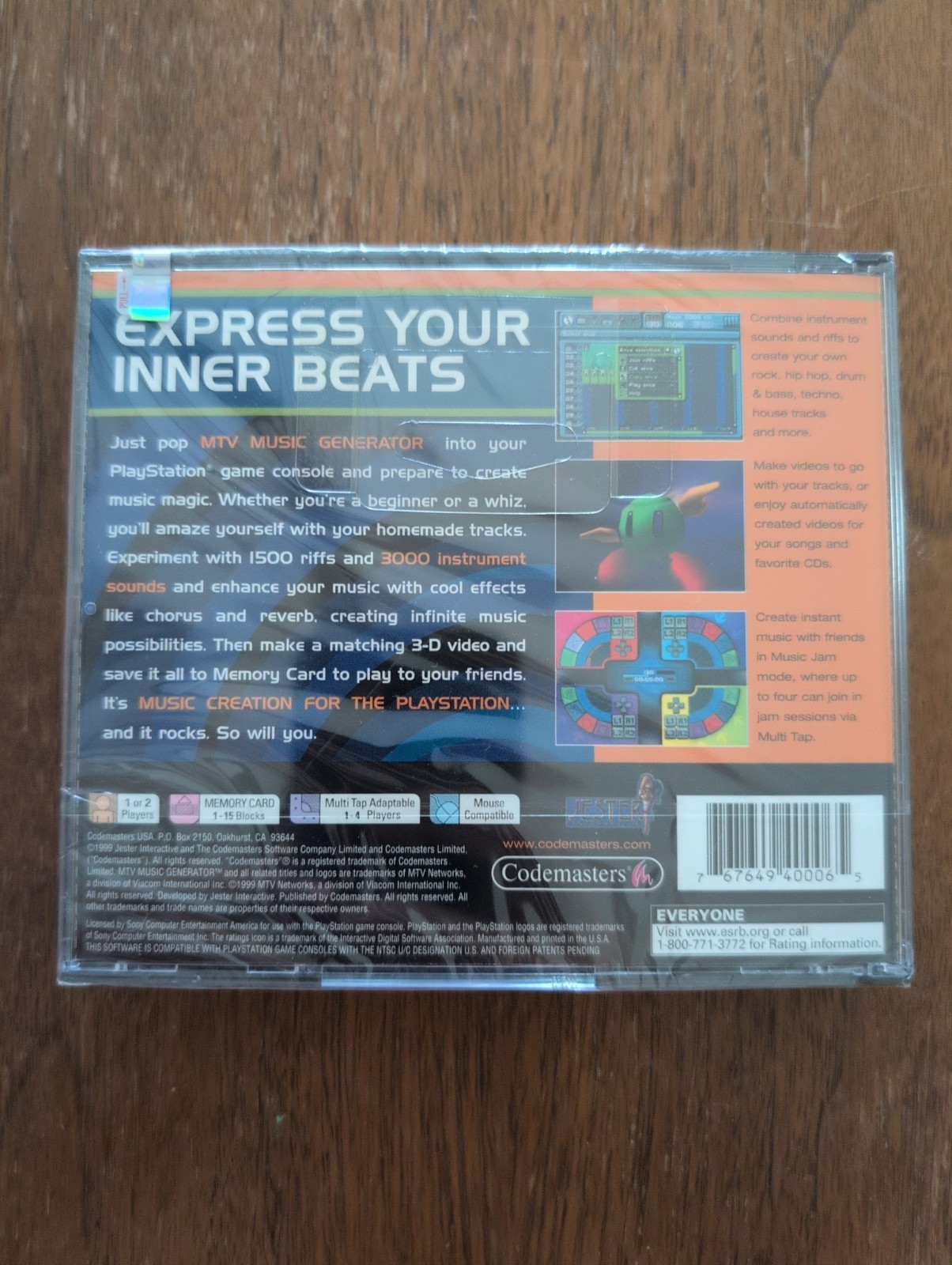 MTV Music Generator for (PS1, Sony PlayStation 1) Brand New And Sealed – Read