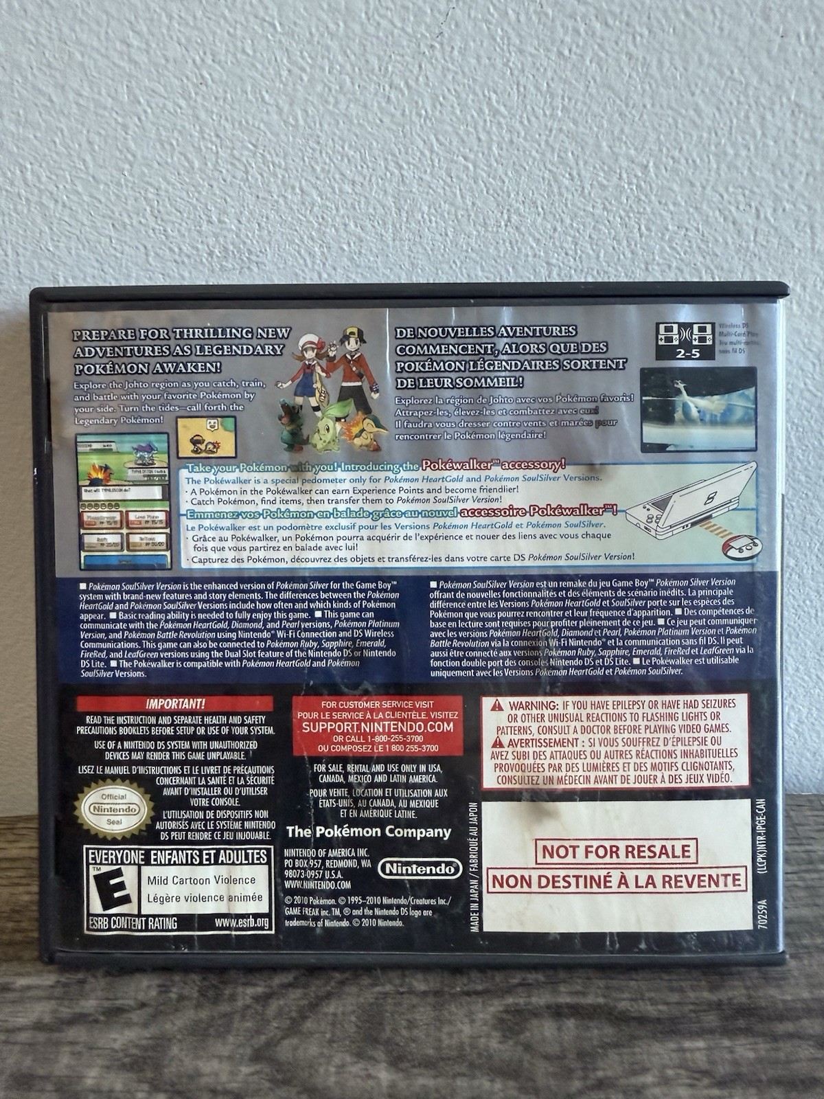 Pokemon: SoulSilver Version DS Complete CIB w/ Inserts + Registration Authentic