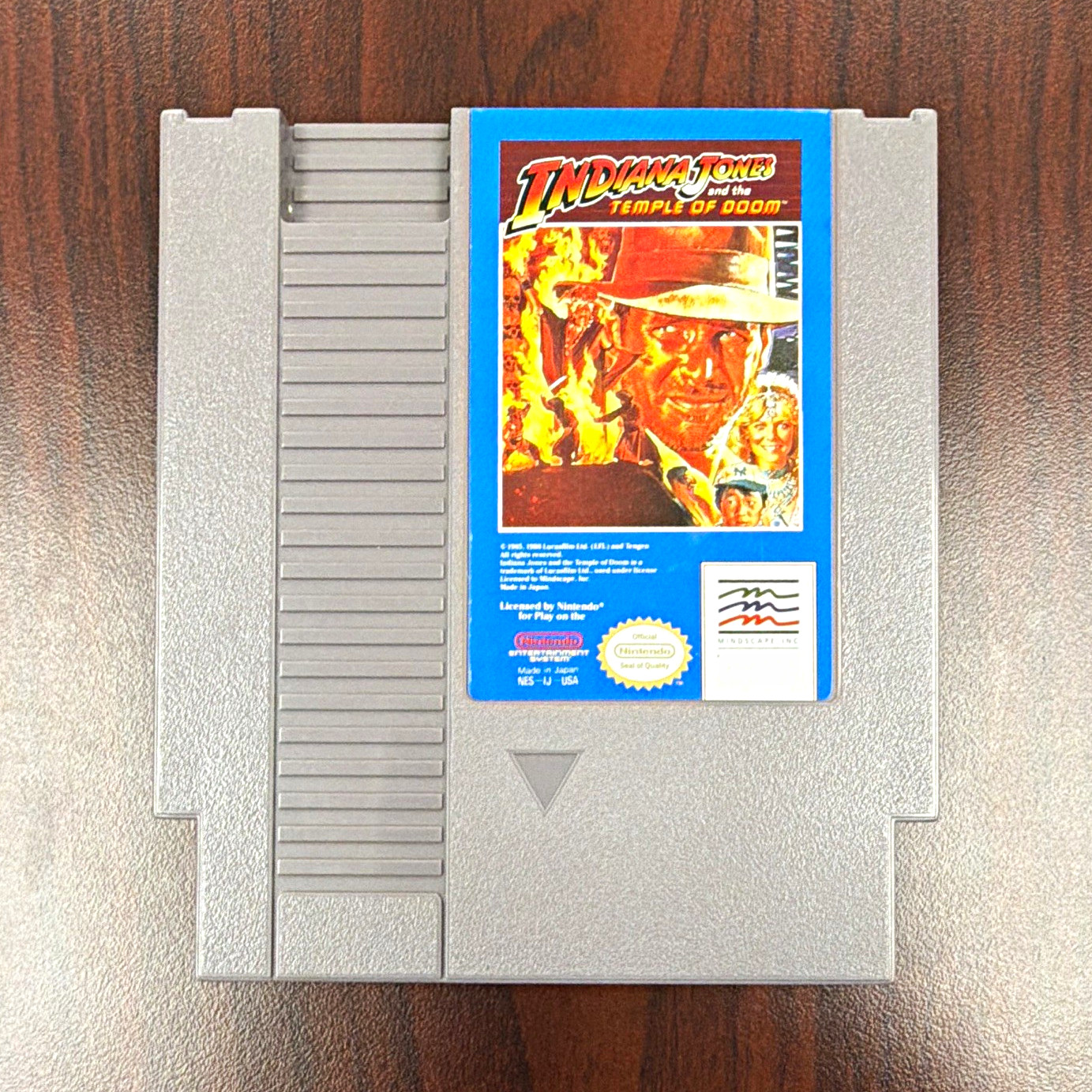 Mindscape Indiana Jones and the Temple of Doom Nintendo NES Cartridge NTSC-U/C