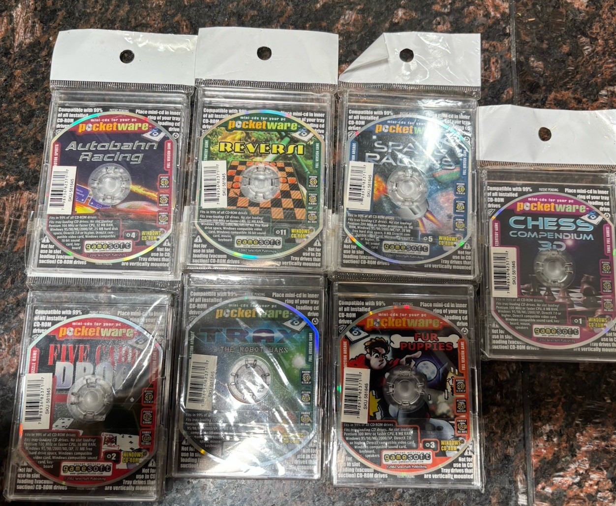 7 Pocket Ware Cd Games Sealed Track Racing space Racers More