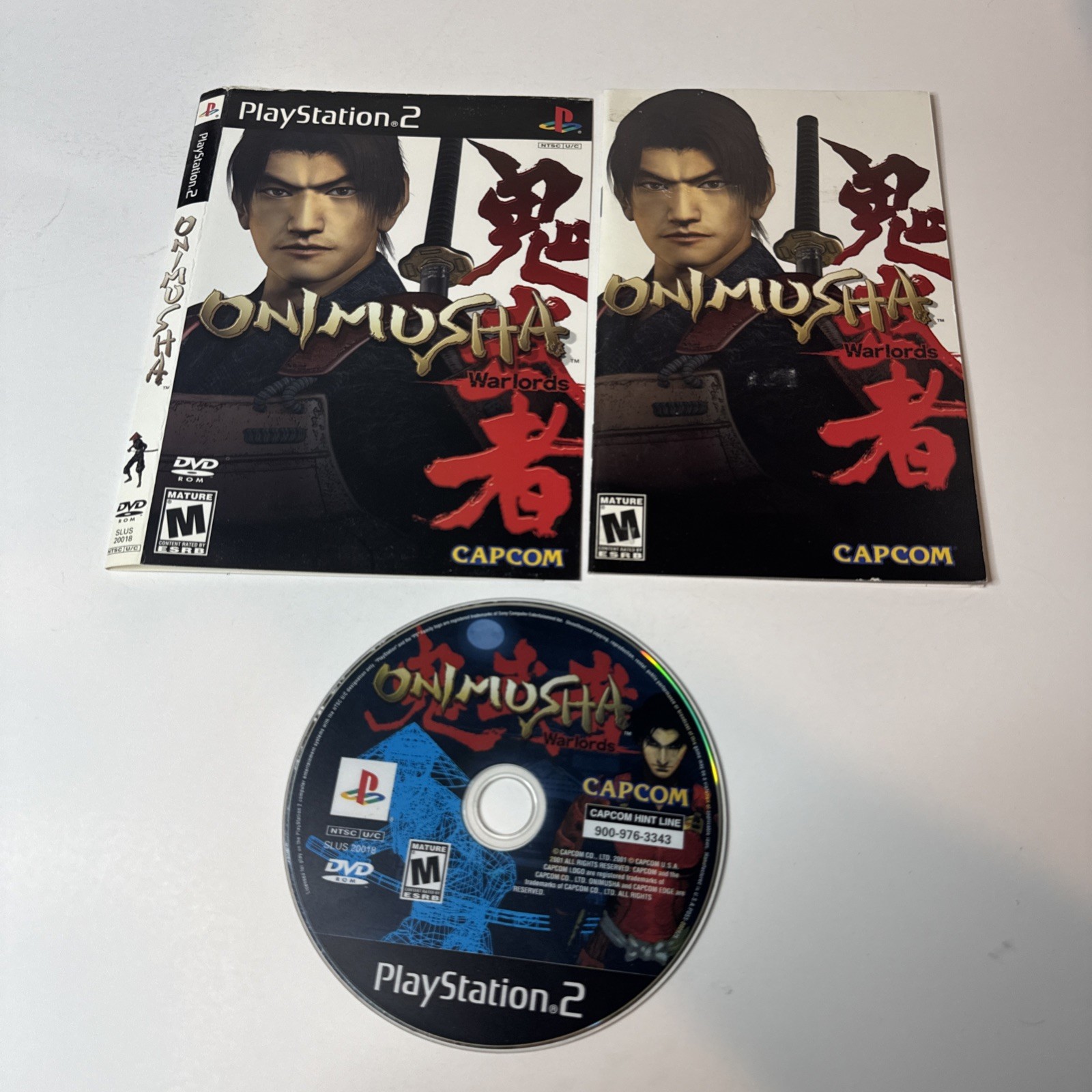 Onimusha: Warlords (Sony PlayStation 2, 2002) Disc Manual Artwork Only TESTED
