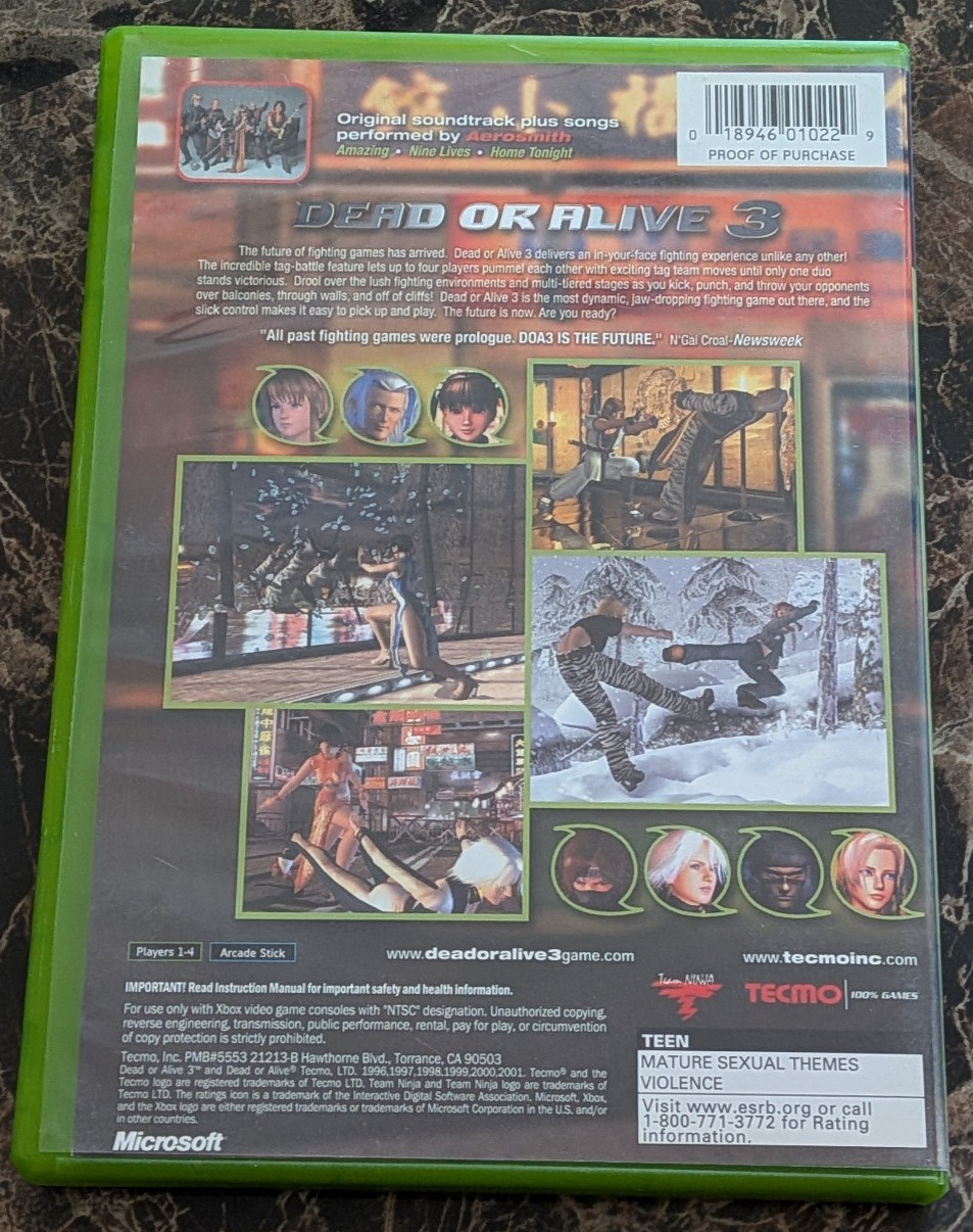 Dead or Alive 3 – Microsoft Xbox – CIB